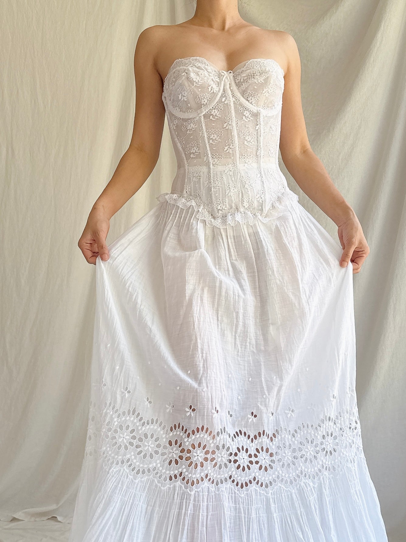 Vintage/Antique Bustier and Skirt Set - XS
