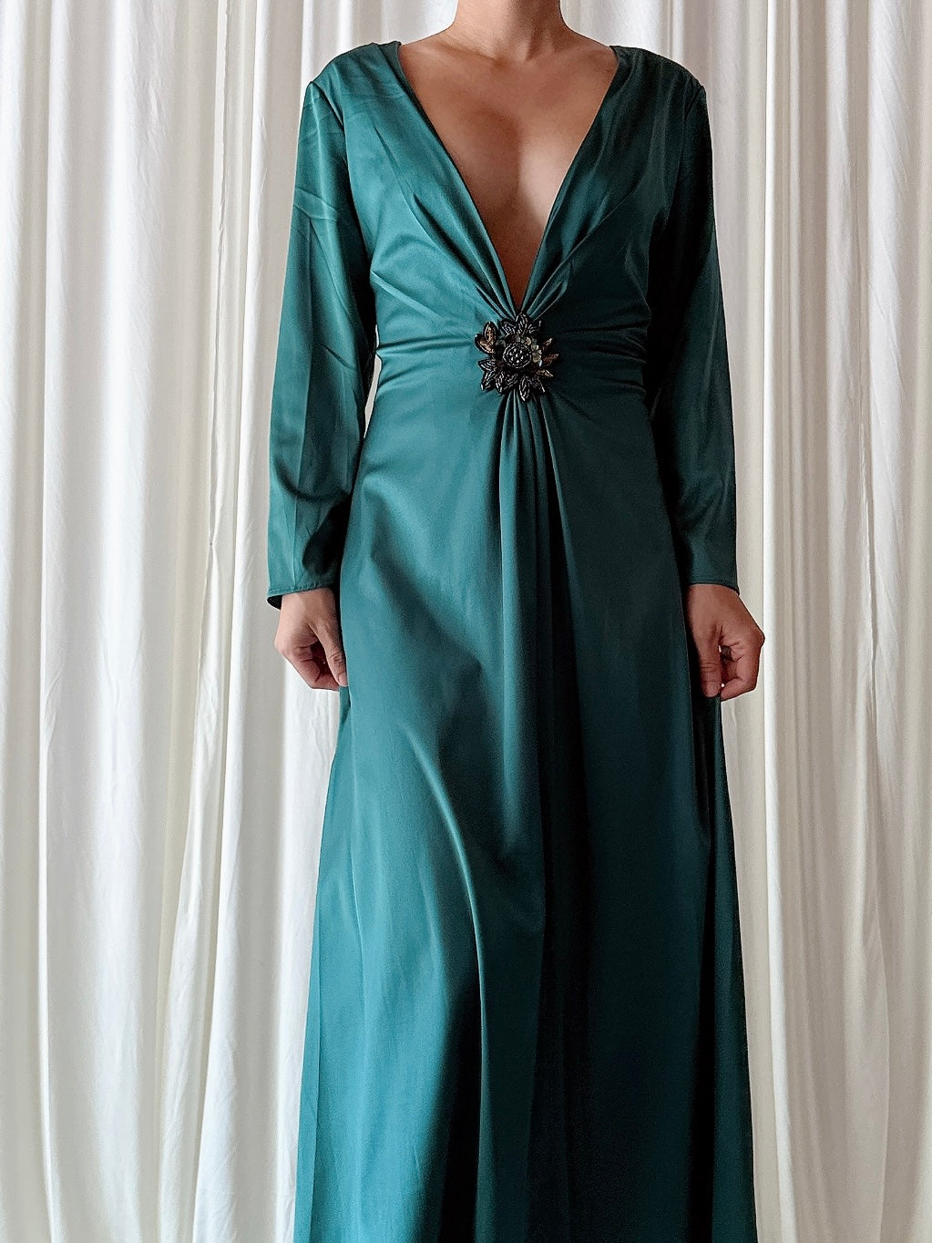 Vintage Futura Green Dress - Size 44