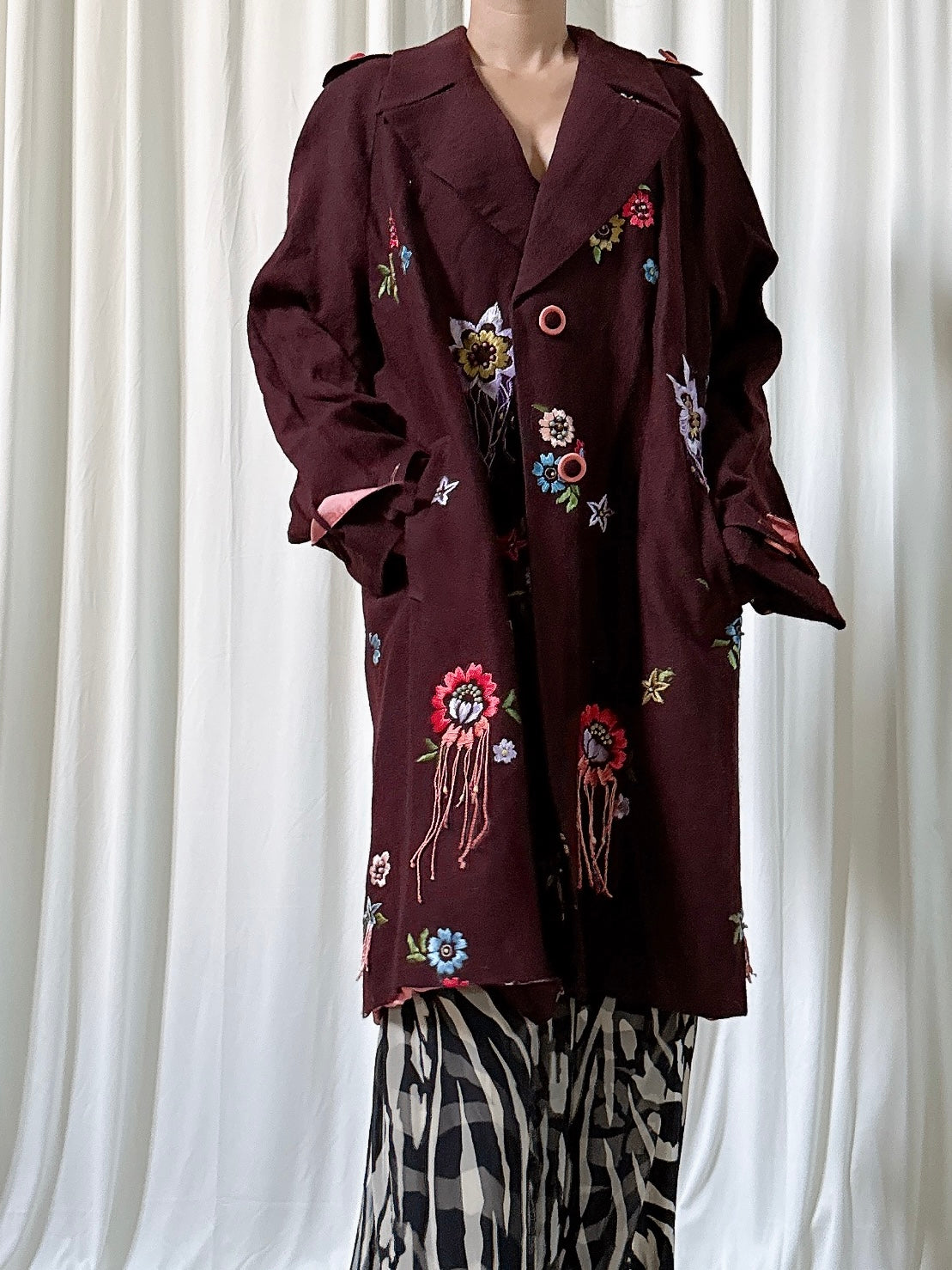 Vintage Futura Brown Jacket/Duster - Size 44