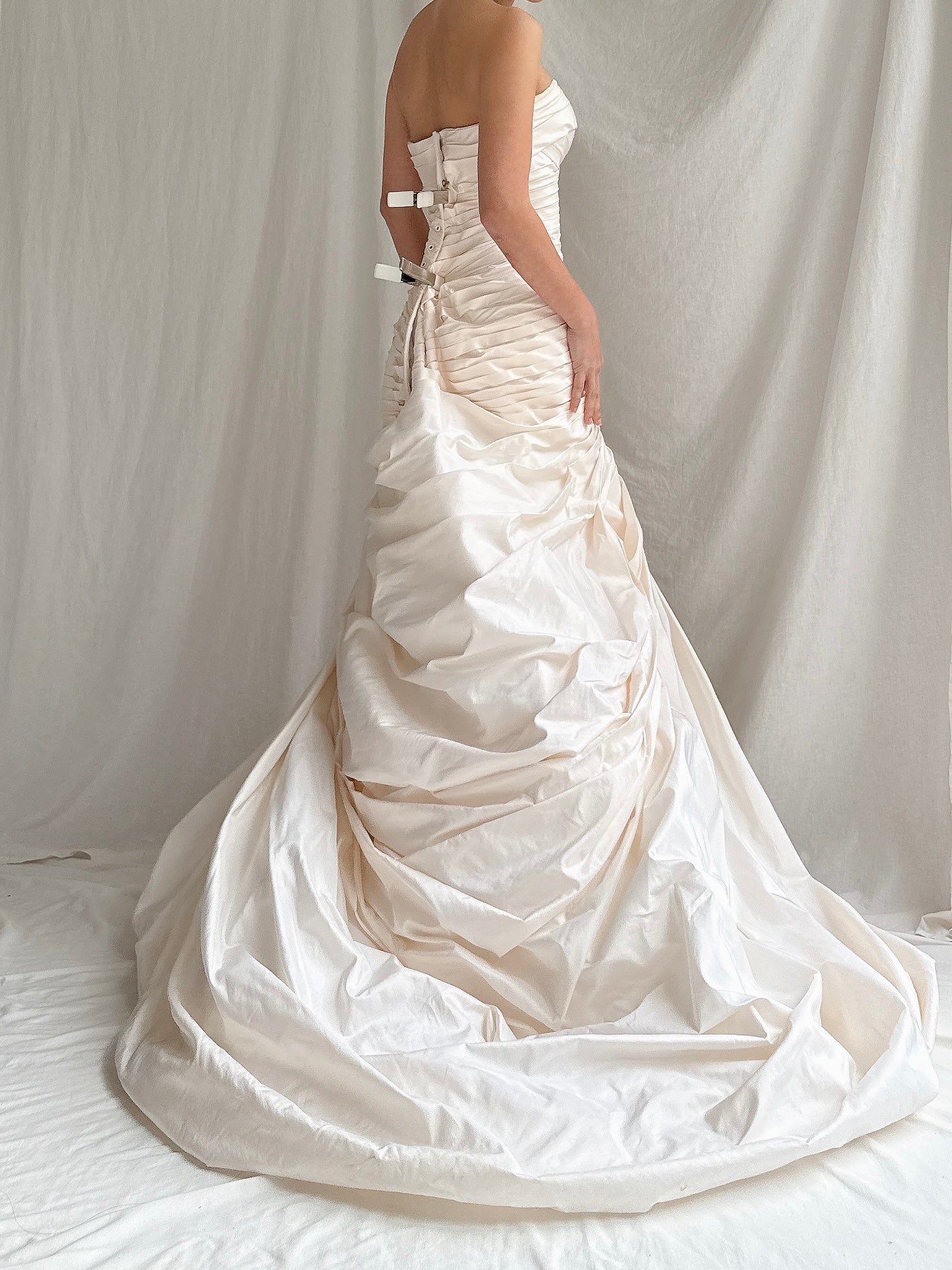 1990s Pnina Tornai Silk Draped Gown - M