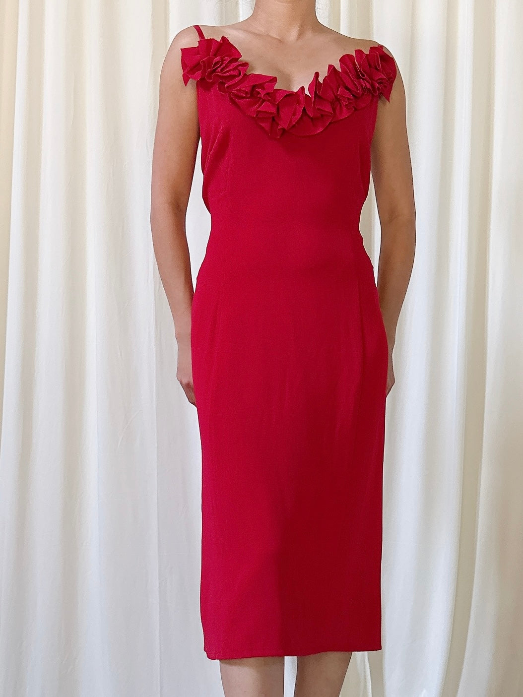 Vintage Petrovitch & Robinson Red Dress - FR 46
