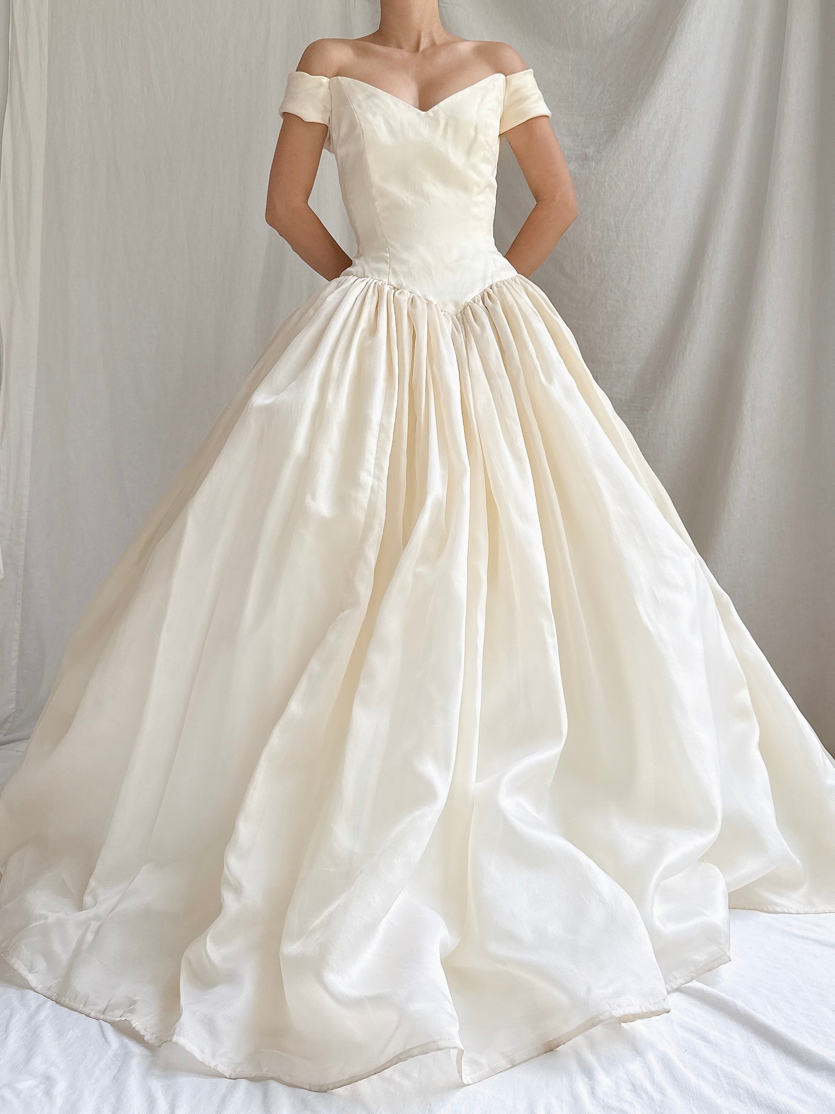 Vintage Silk Organza Gown - S/M