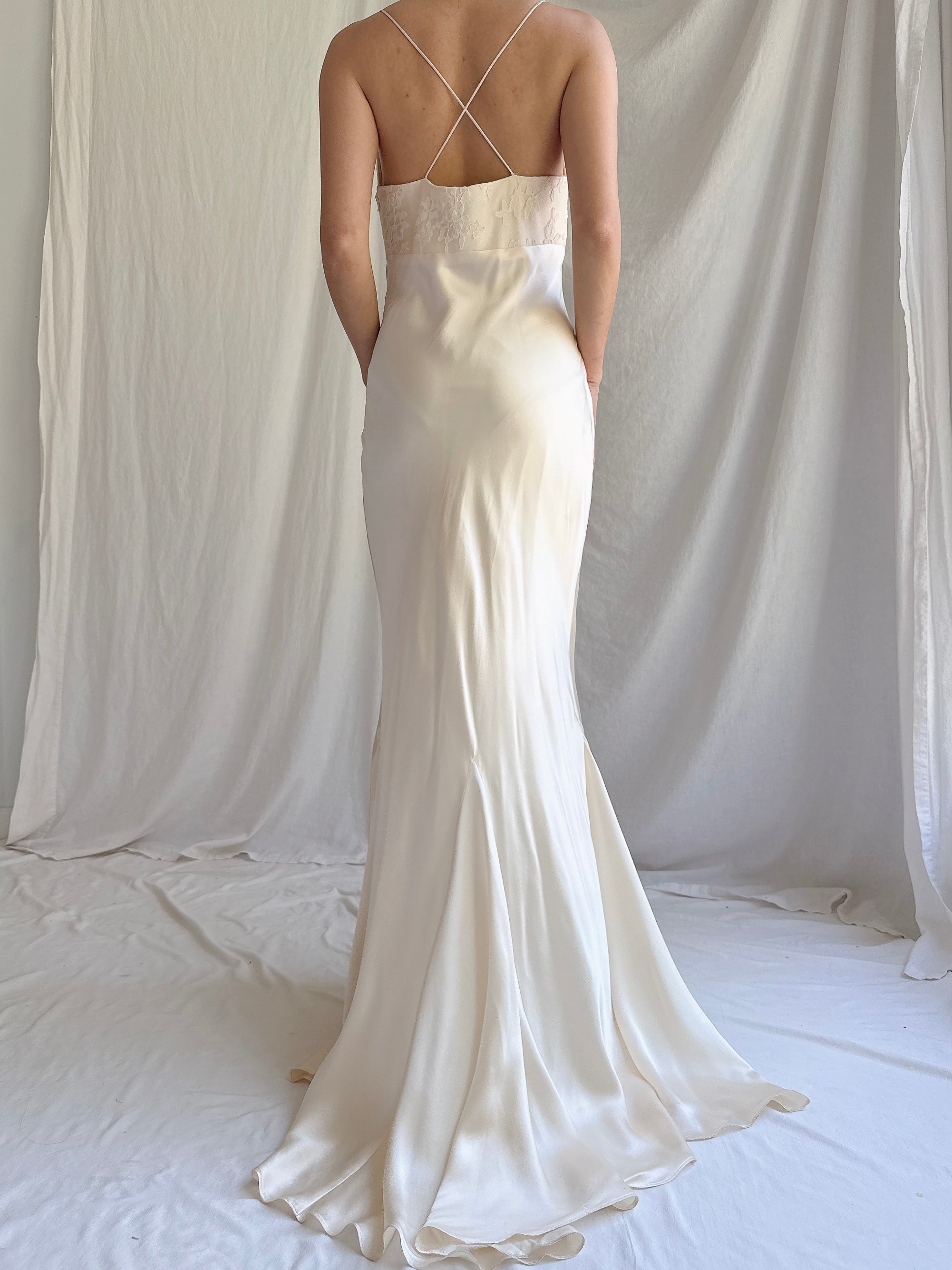Vintage Silk Bias Cut Dress - S