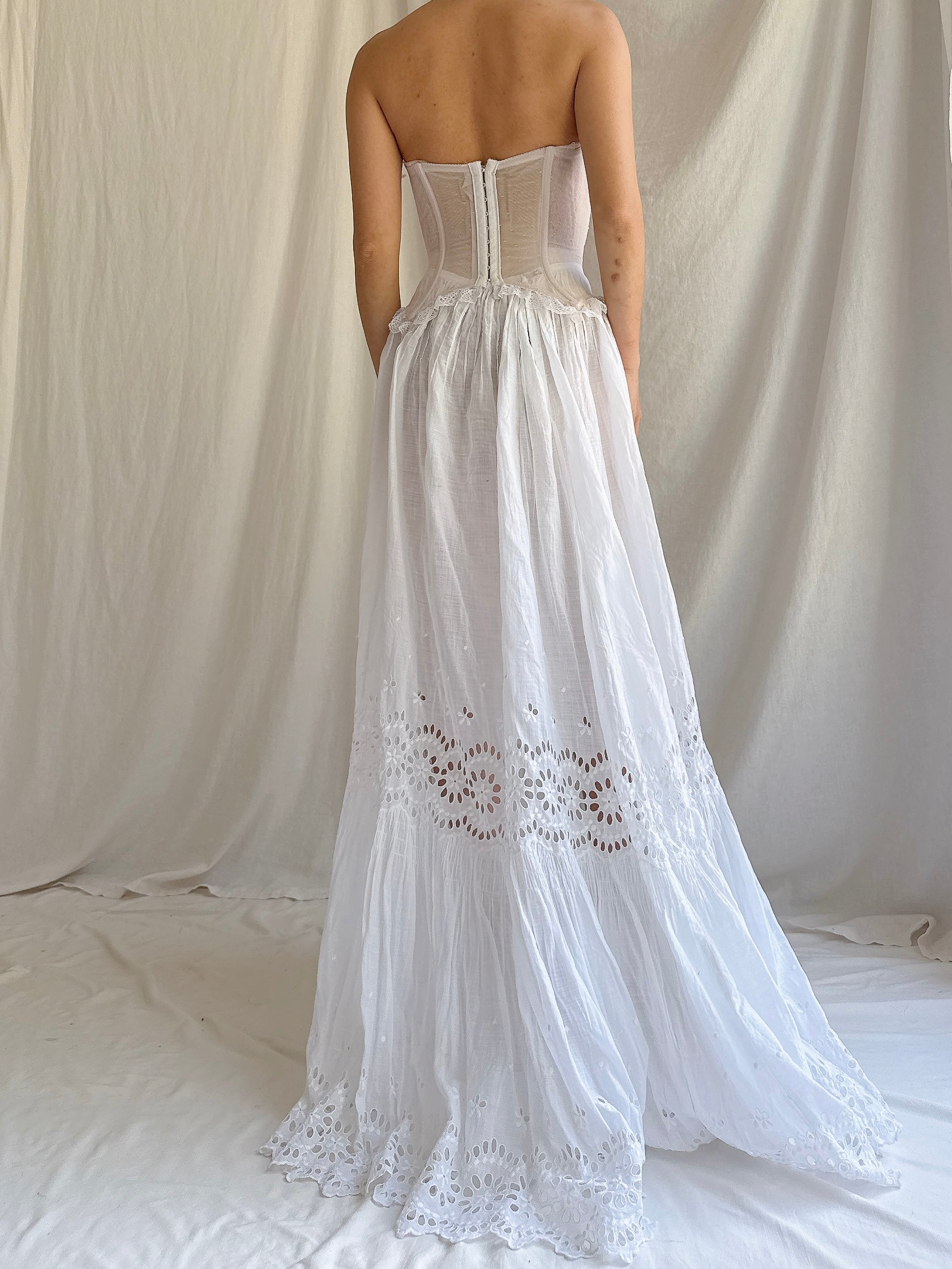 Vintage/Antique Bustier and Skirt Set - XS