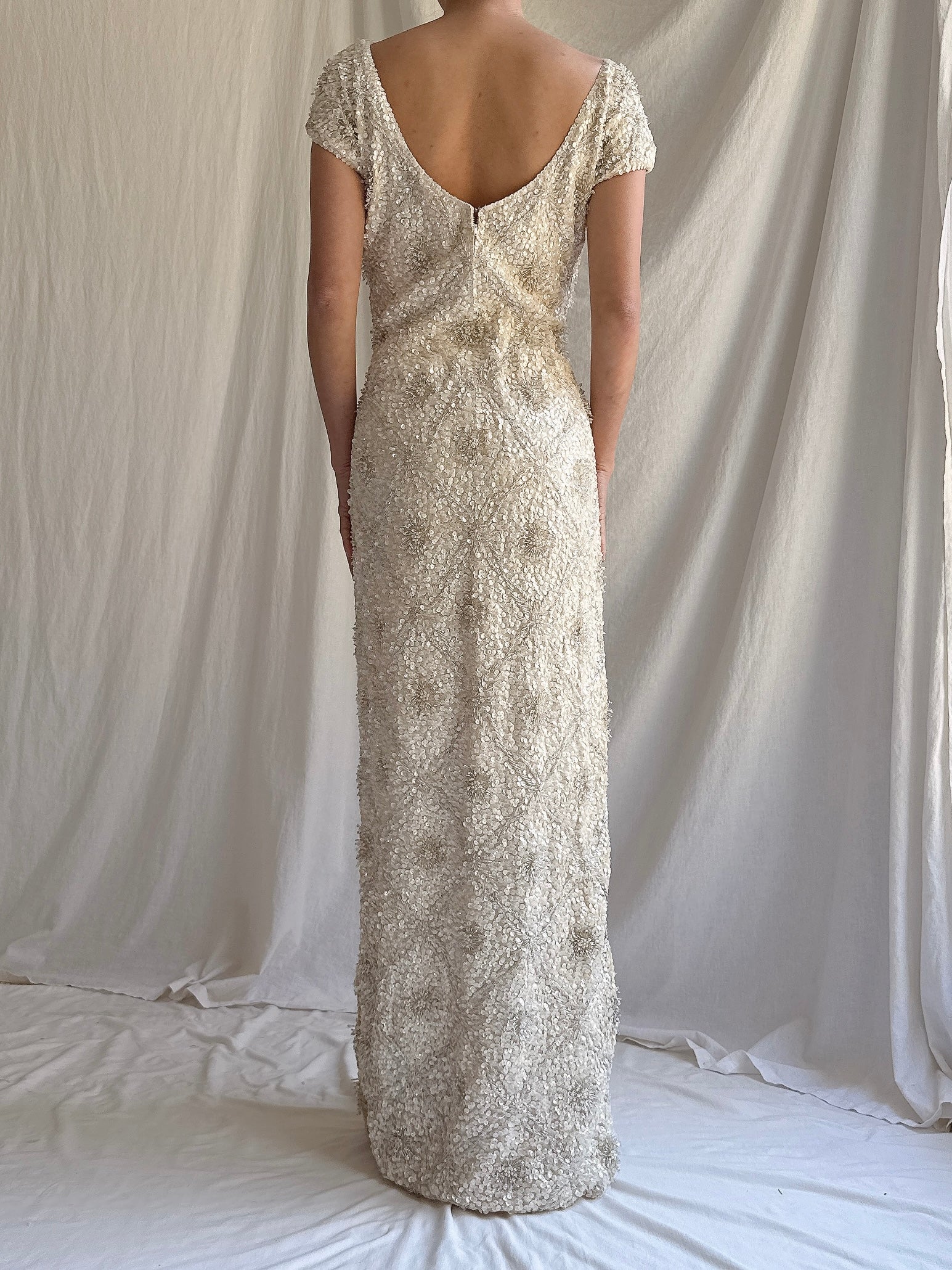 1960s Wool Beaded Dress - M/L