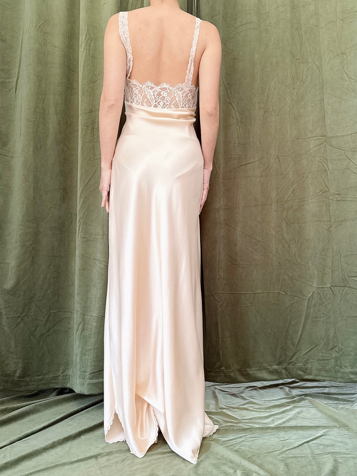 Vintage Lucie Ann Satin Slip - S