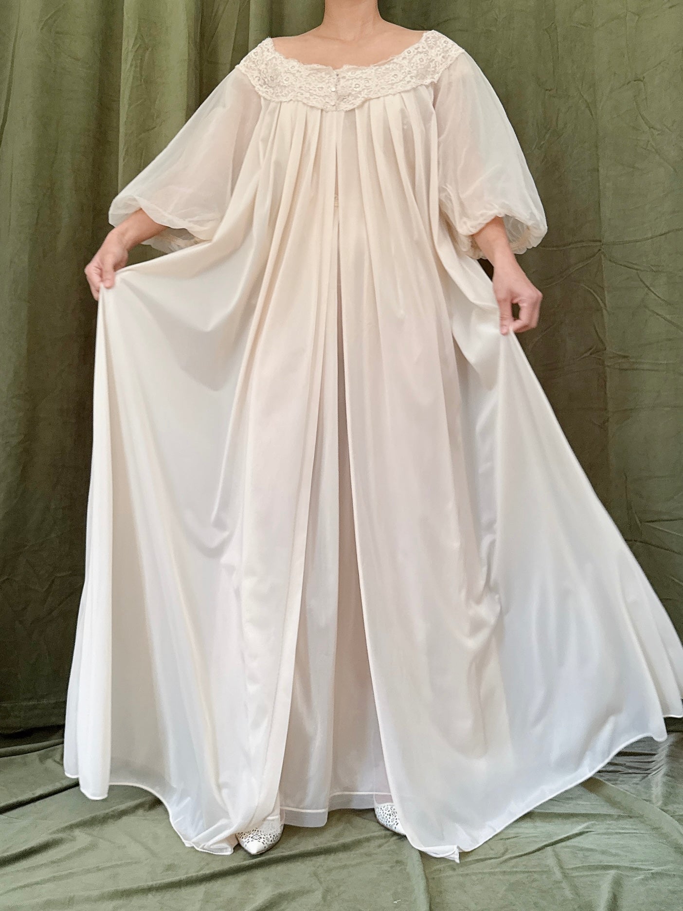Vintage Nude Tricot 2-Piece Set - M