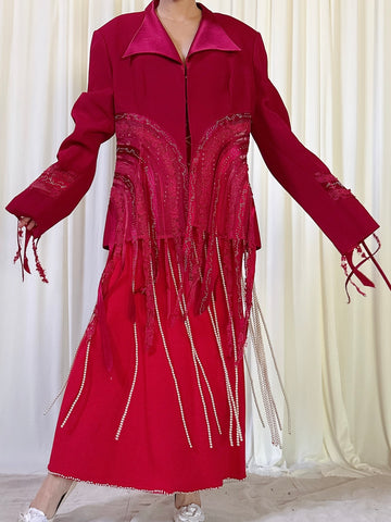 Vintage Alliage Red Jacket - Size FR 48