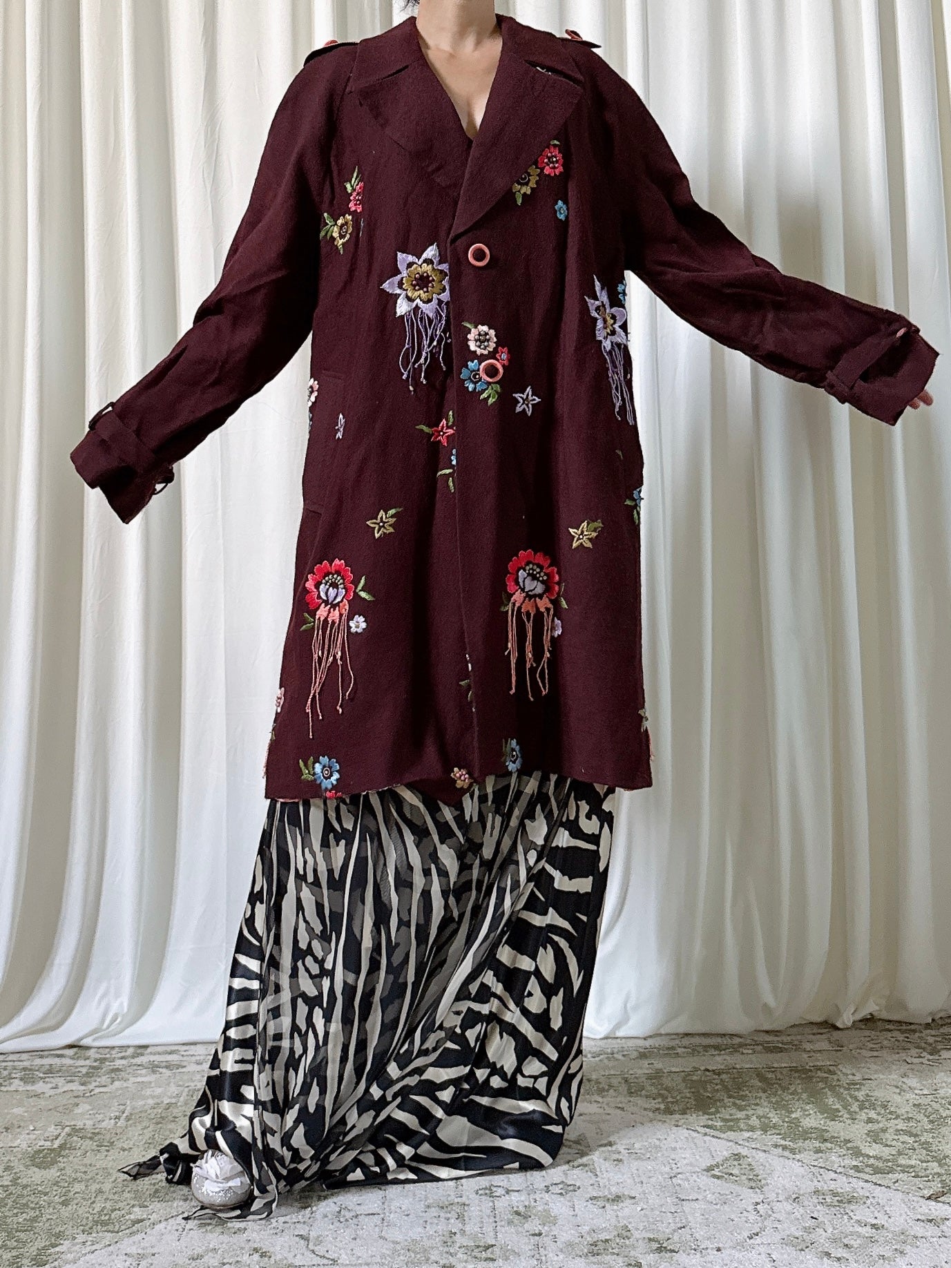 Vintage Futura Brown Jacket/Duster - Size 44