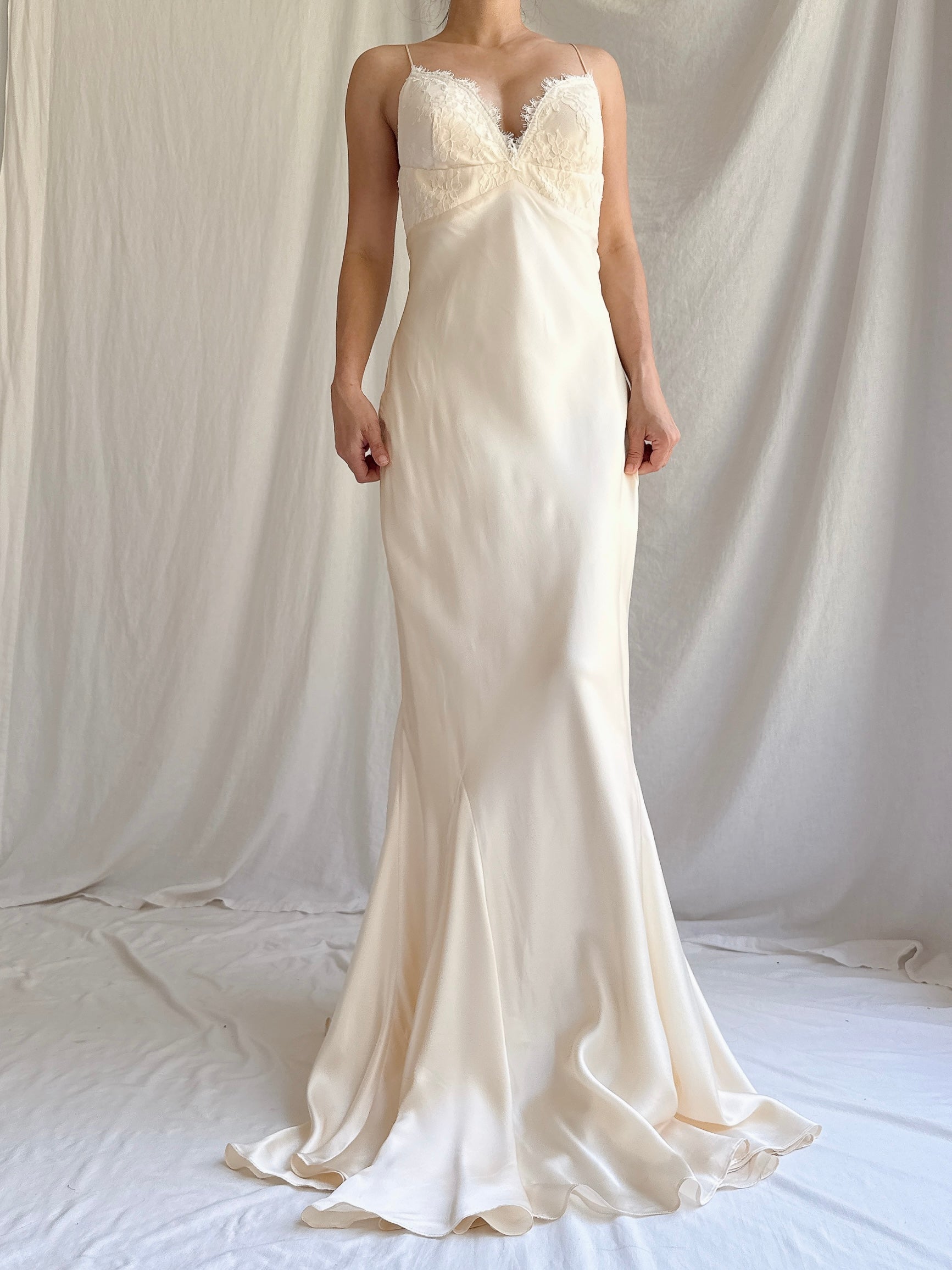 Vintage Silk Bias Cut Dress - S