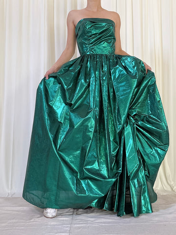 Vintage TD4 Lurex Strapless Gown XS