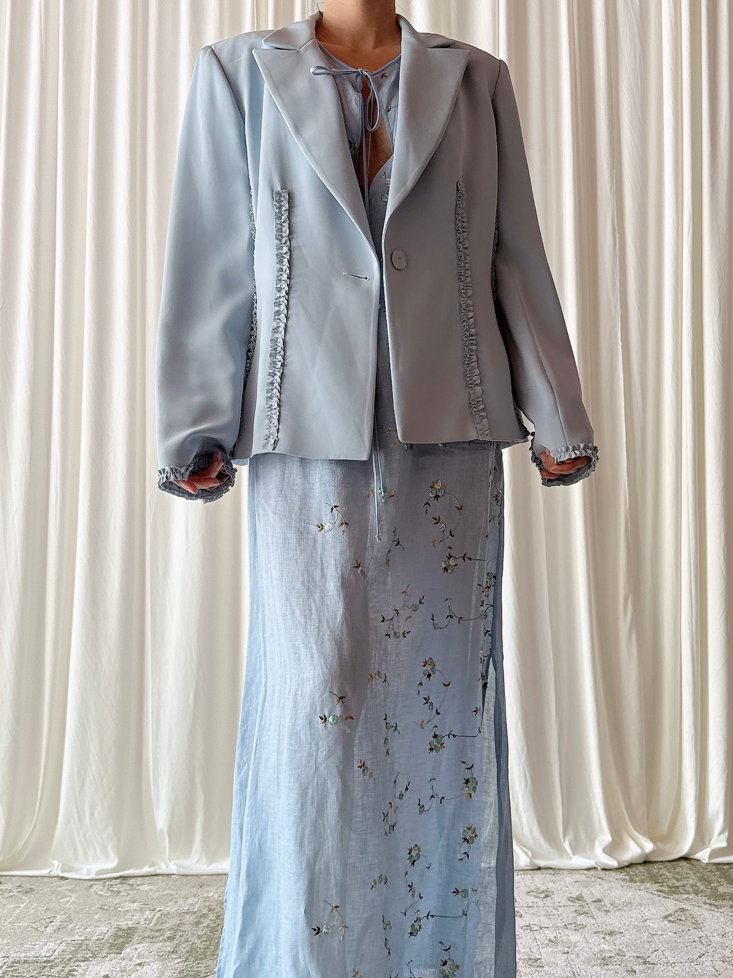 Vintage Bestini Paris Light Blue Jacket - FR 42