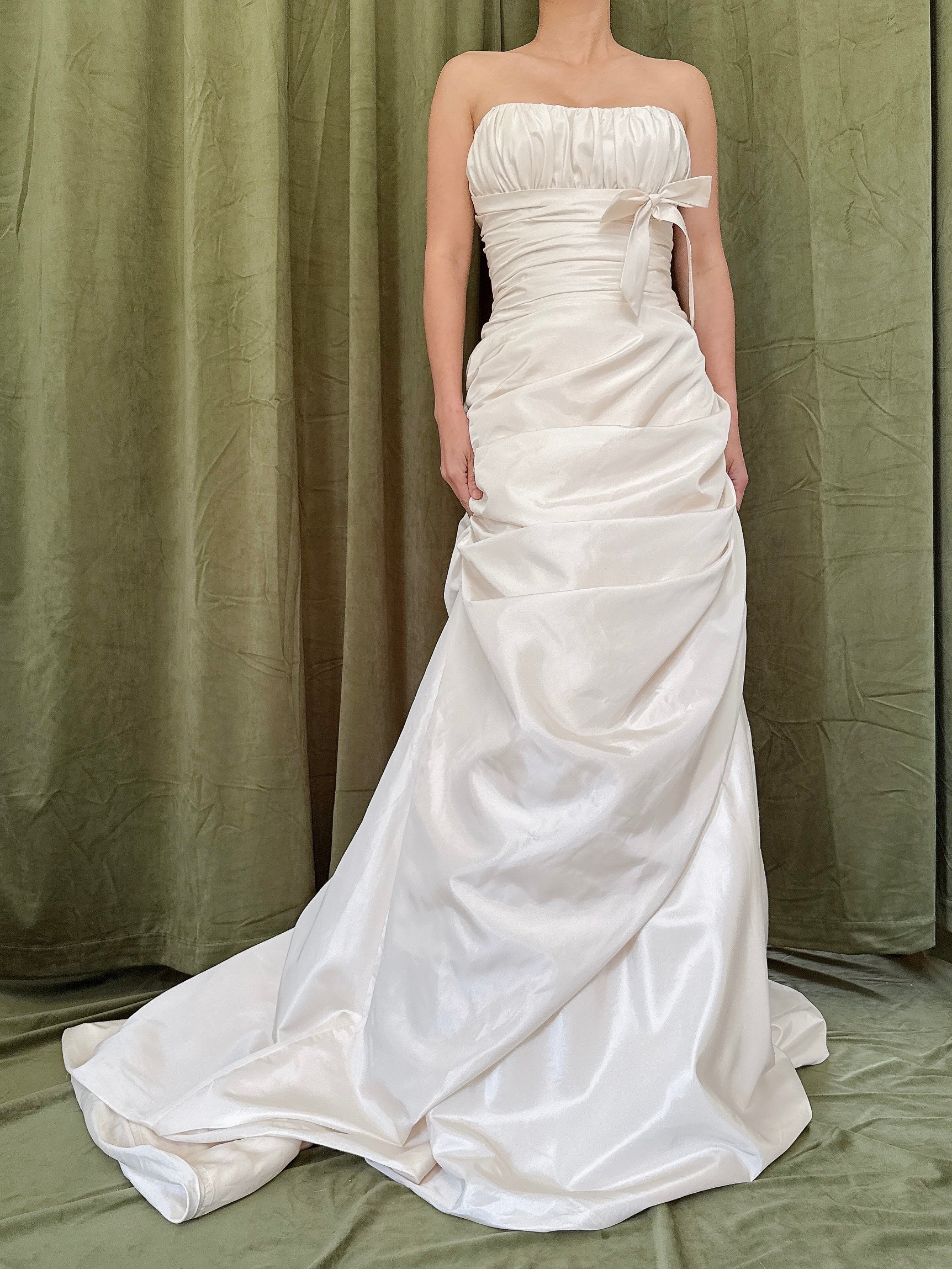 Vintage Tafetta Strapless Gown - L/10