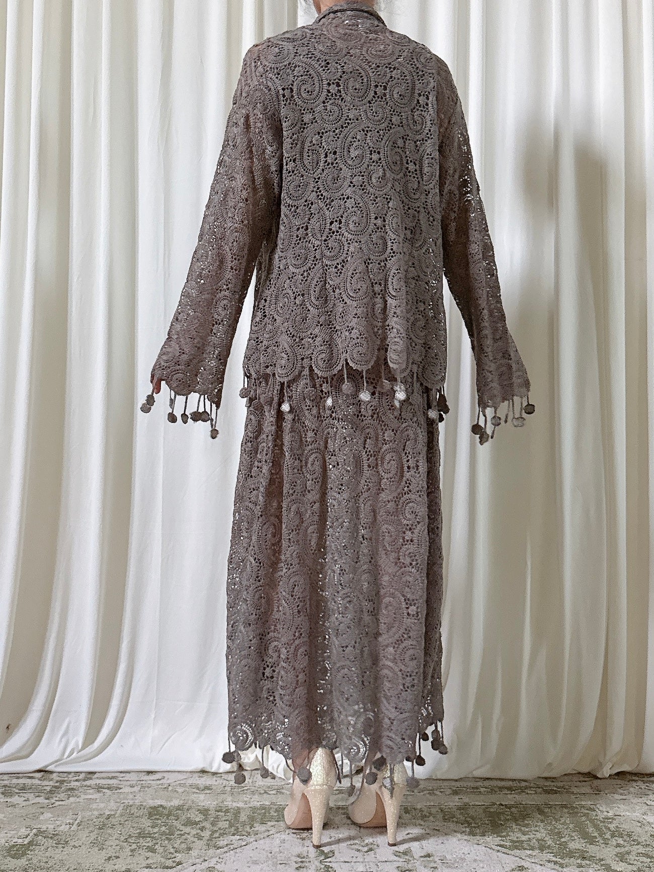 Vintage Betty Jackson Grey Knit Set - UK 14