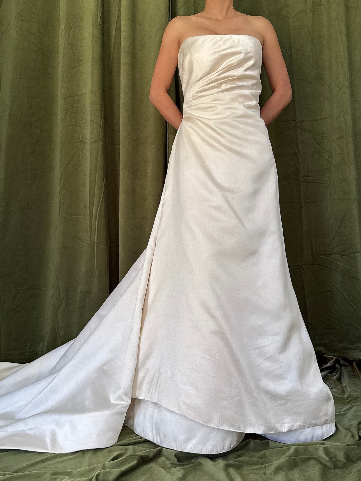 Vintage Vera Wang Silk Draped Gown - M/6