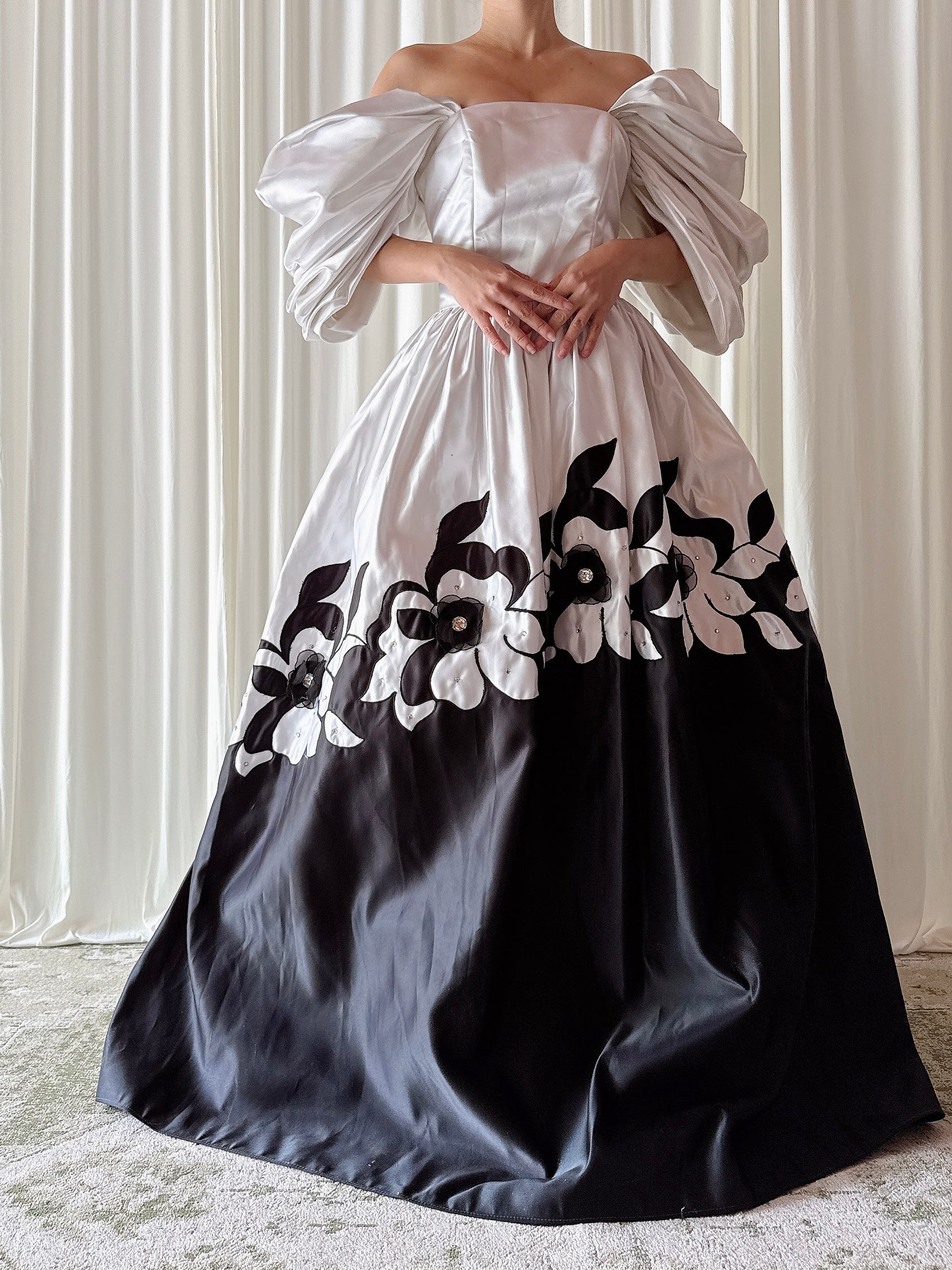 Vintage Eavis & Brown Black White Dress - 28W/34B