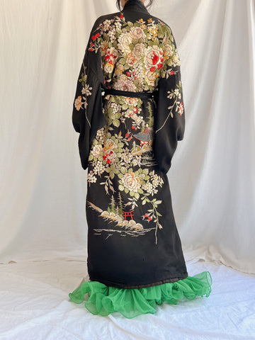 Antique Silk Embroidered Kimono