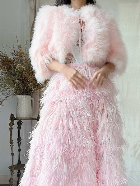 【deres】feather spring coat Feather-trim coat | J14185 | NISSA