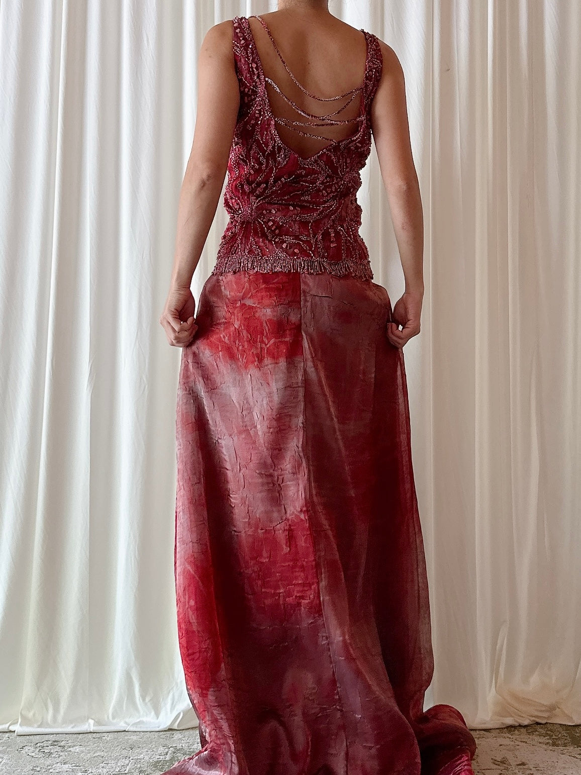 Vintage Musani Couture Red 2 Piece Set - IT 46