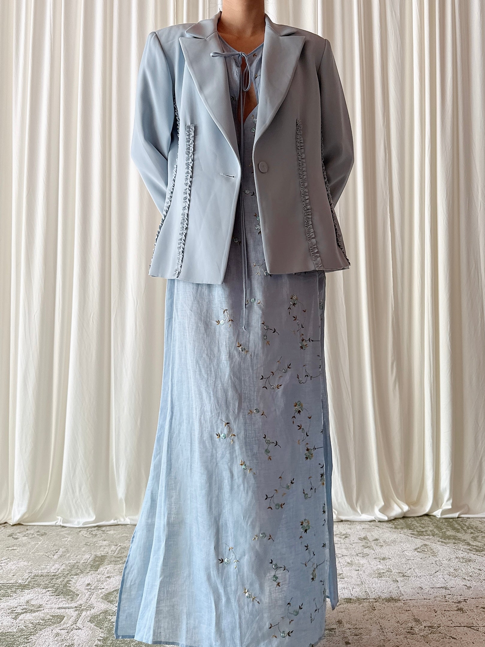 Vintage Bestini Paris Light Blue Jacket - FR 42