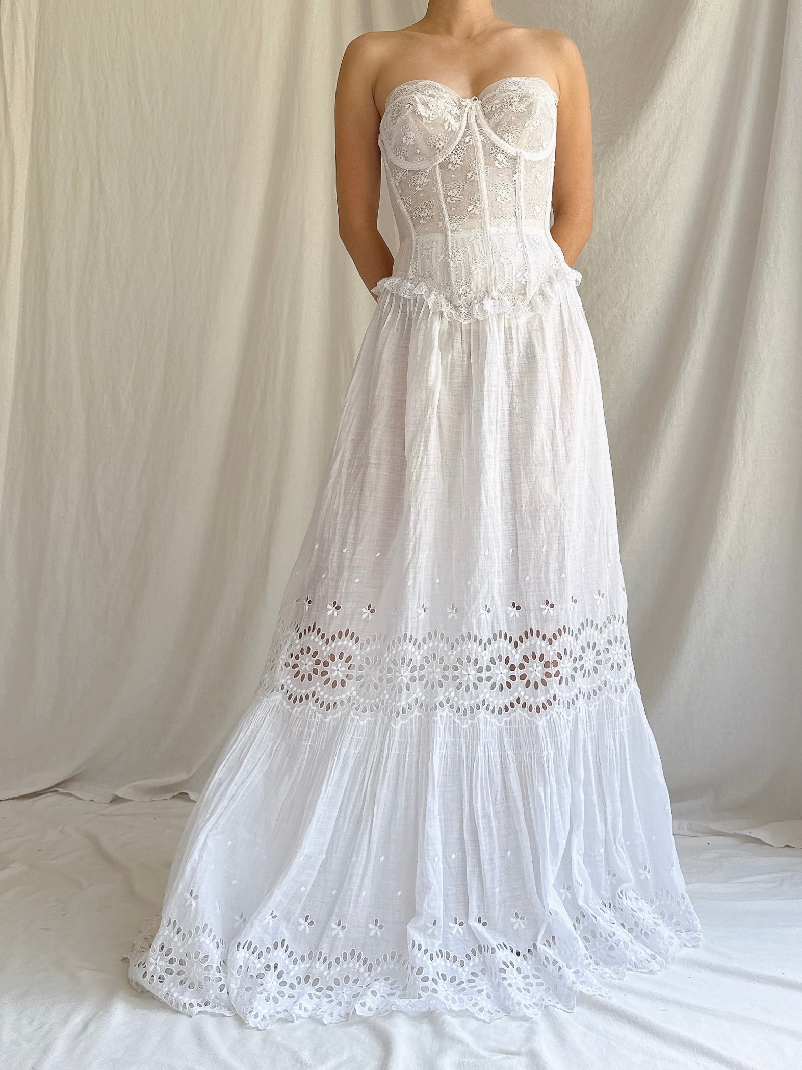 Vintage/Antique Bustier and Skirt Set - XS