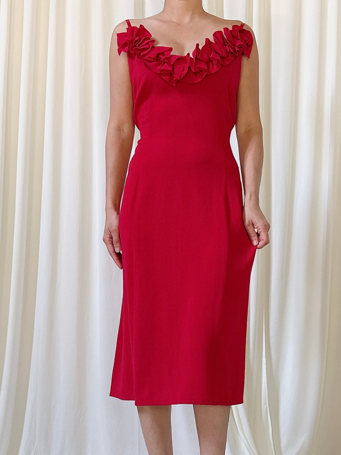 Vintage Petrovitch & Robinson Red Dress - FR 46