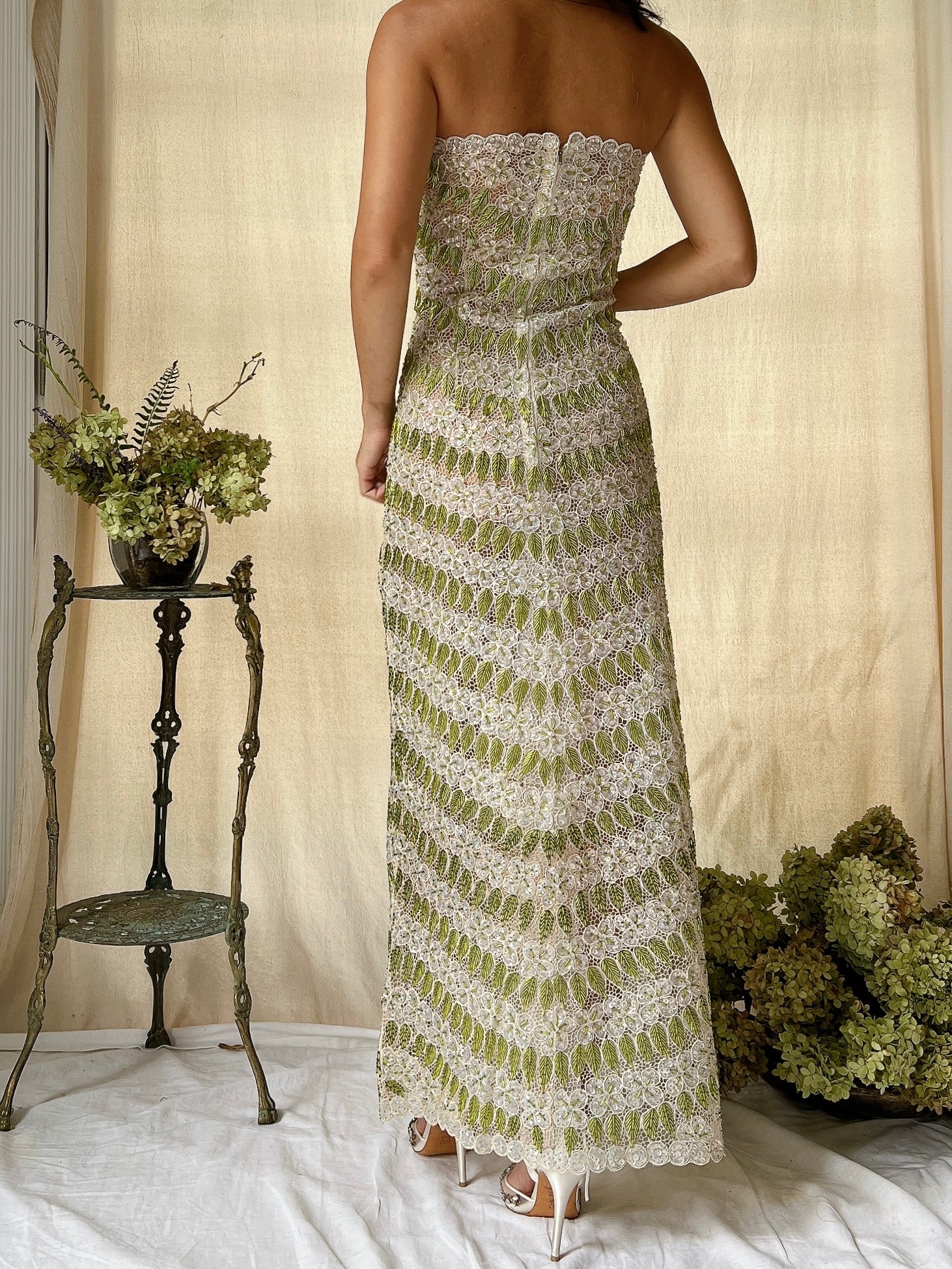 1960s Hand Crafted Beaded Gown - 6
