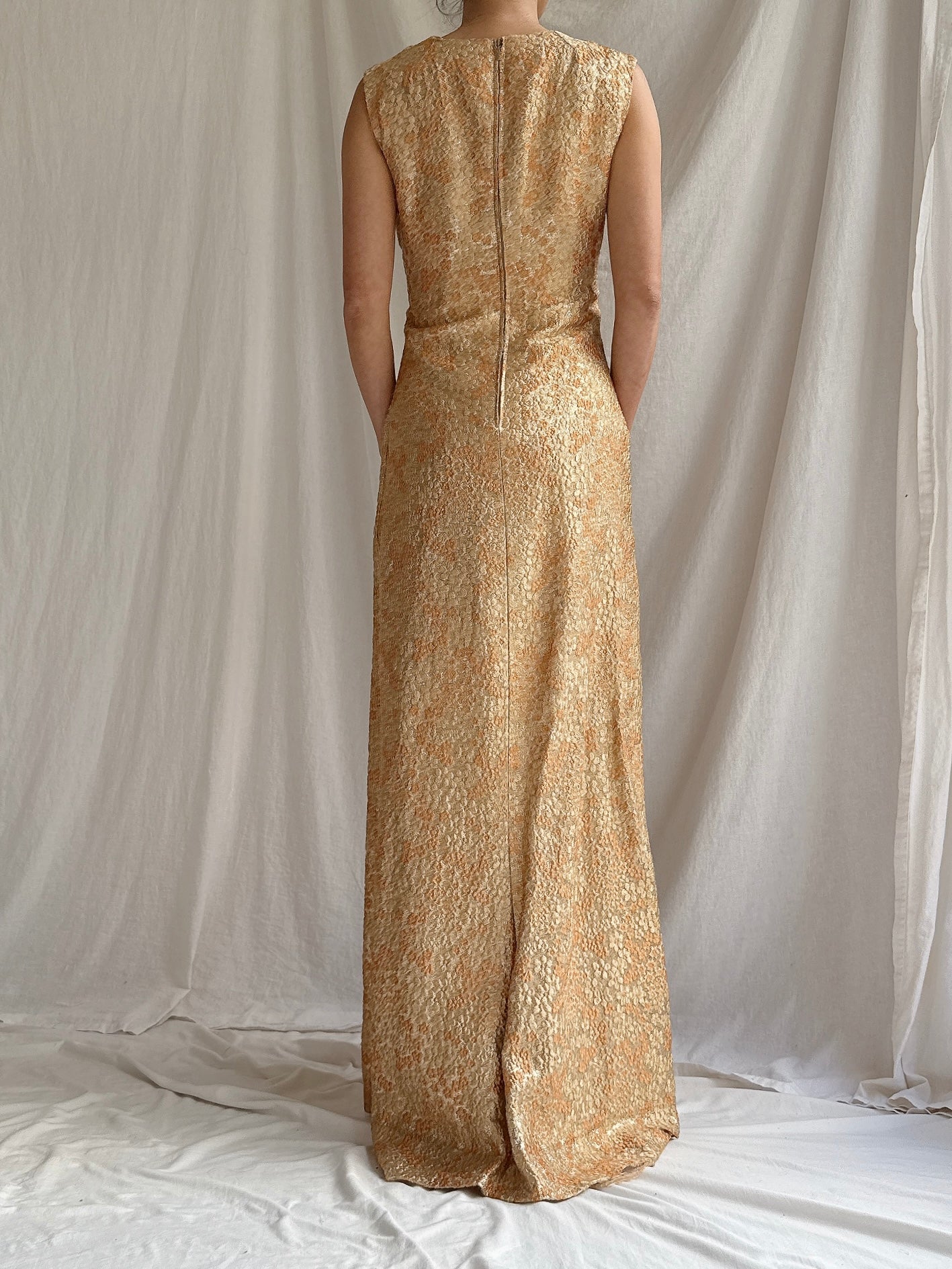 1960s Lurex Brocade Gown - S/M