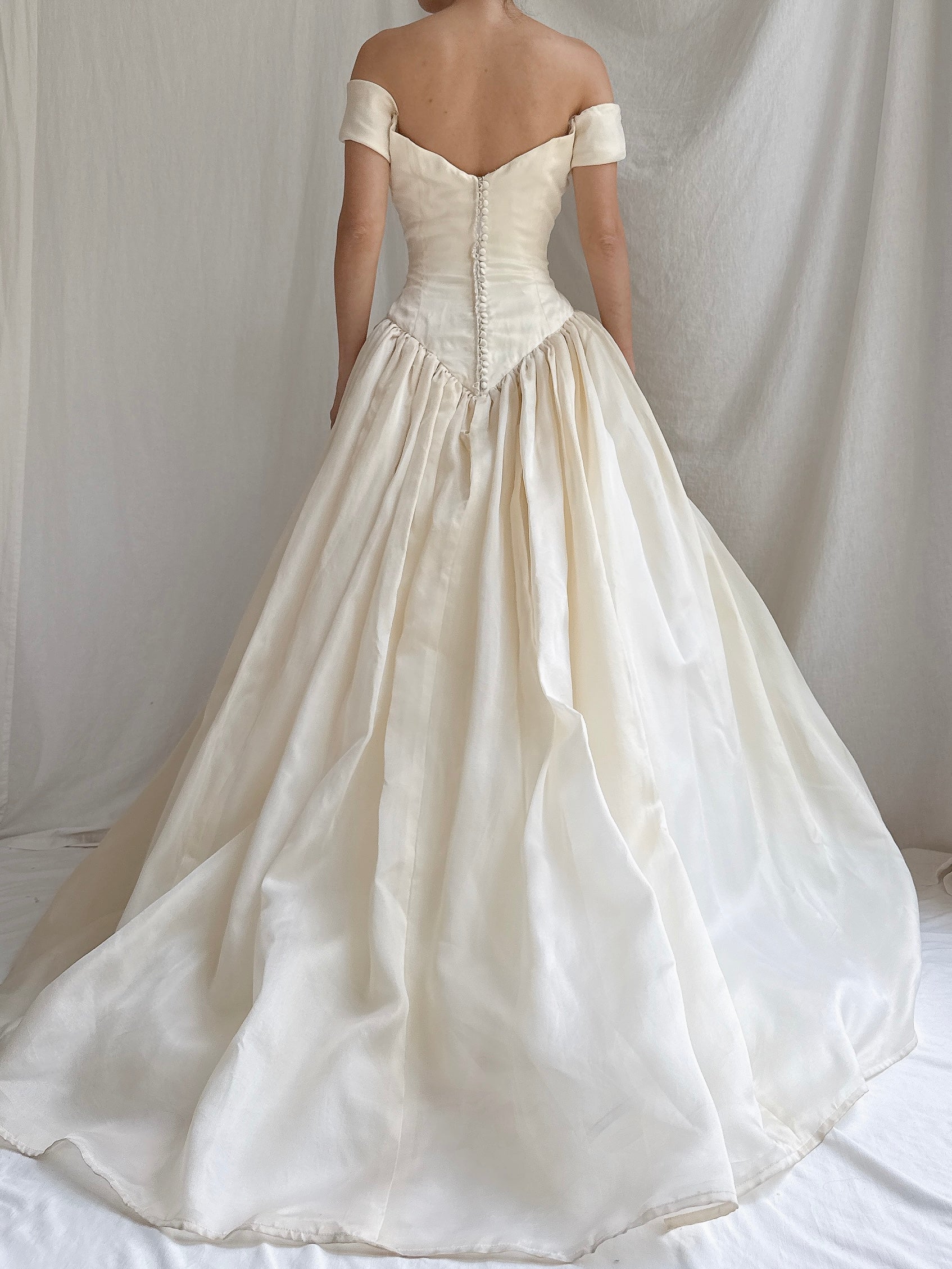 Vintage Silk Organza Gown - S/M