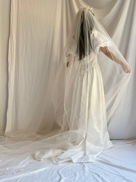 Original Vintage 1920s Silk Tulle Veil
