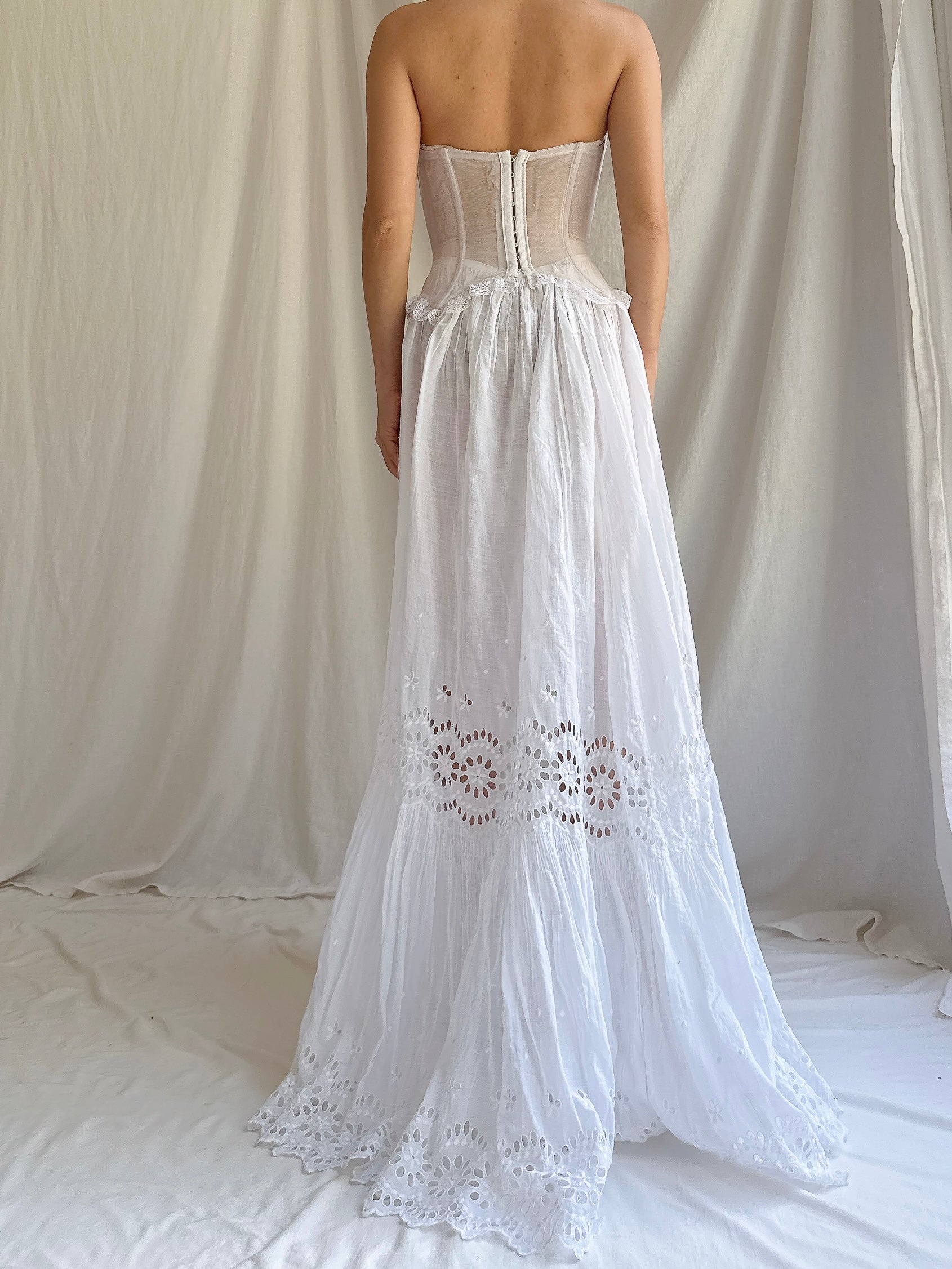 Vintage/Antique Bustier and Skirt Set - XS