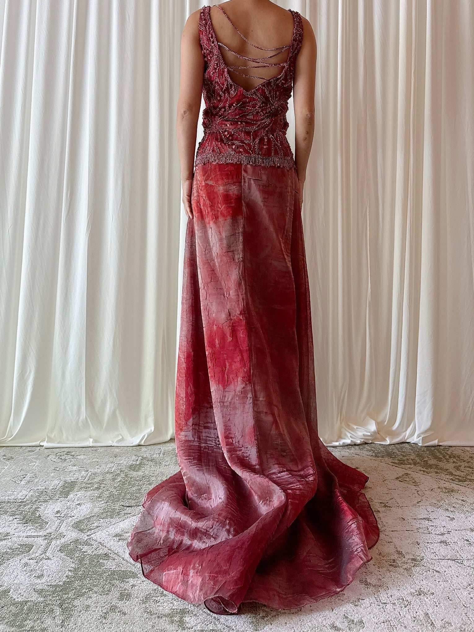 Vintage Musani Couture Red 2 Piece Set - IT 46