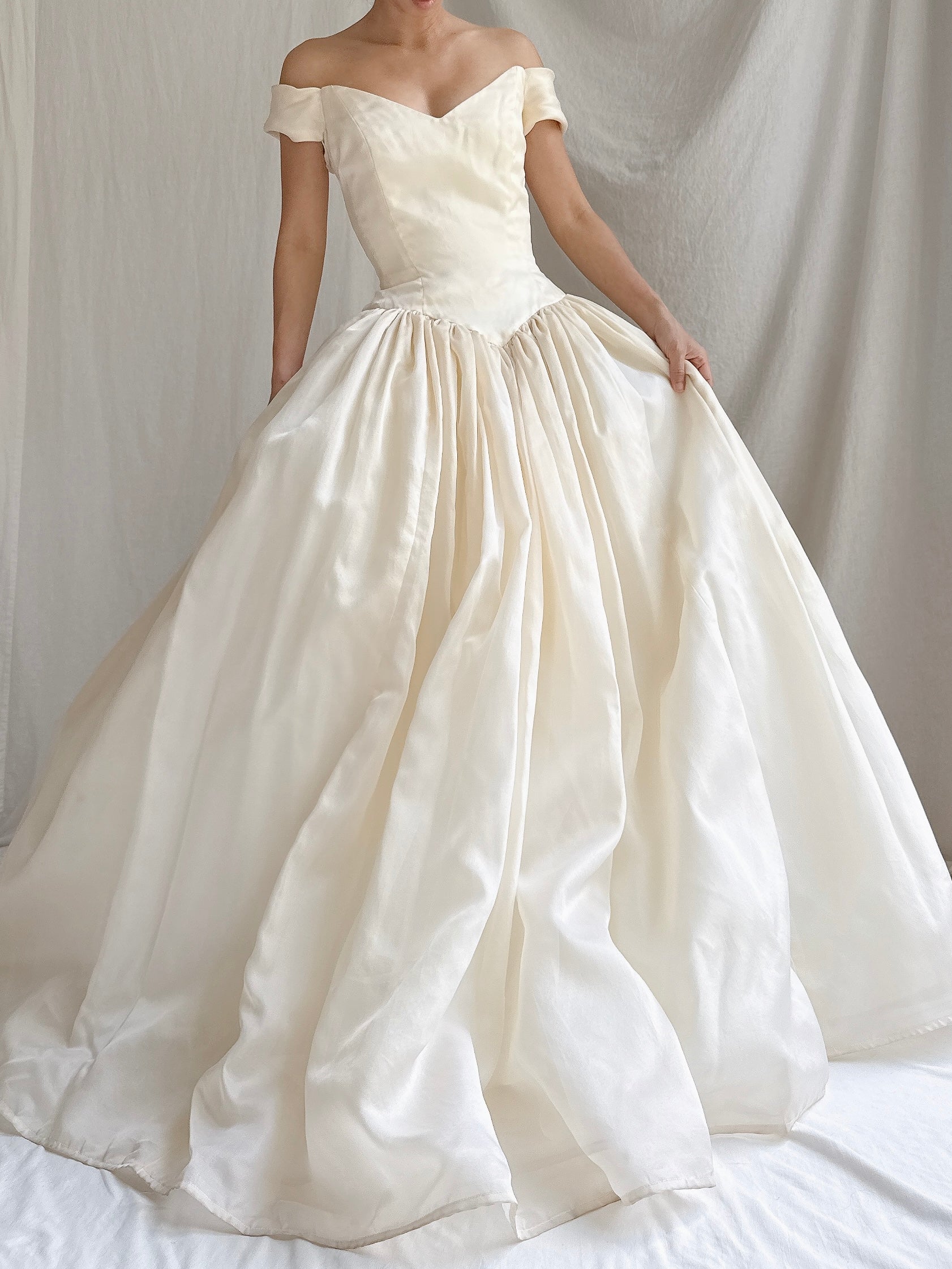 Vintage Silk Organza Gown - S/M