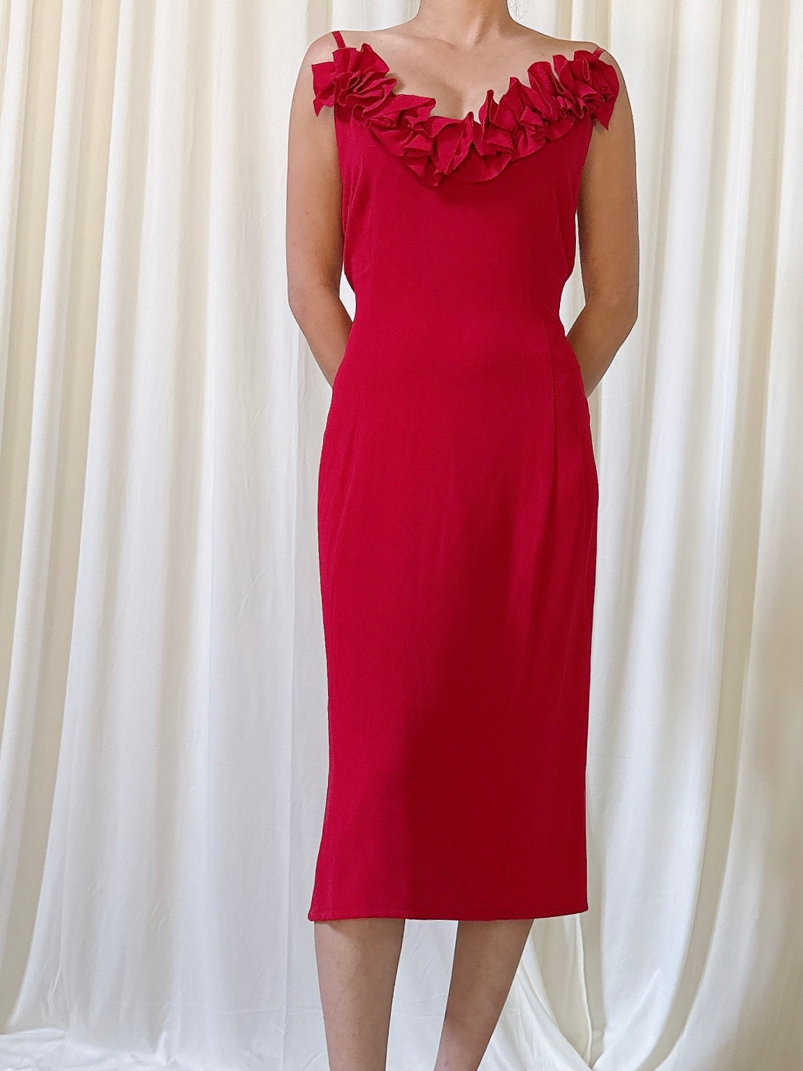 Vintage Petrovitch & Robinson Red Dress - FR 46