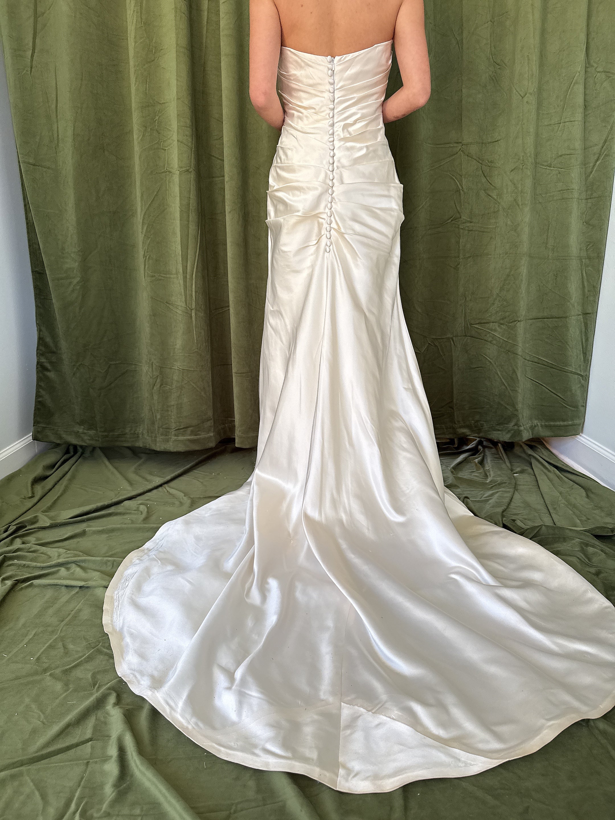 Vintage Strapless Silk Gown - M/6