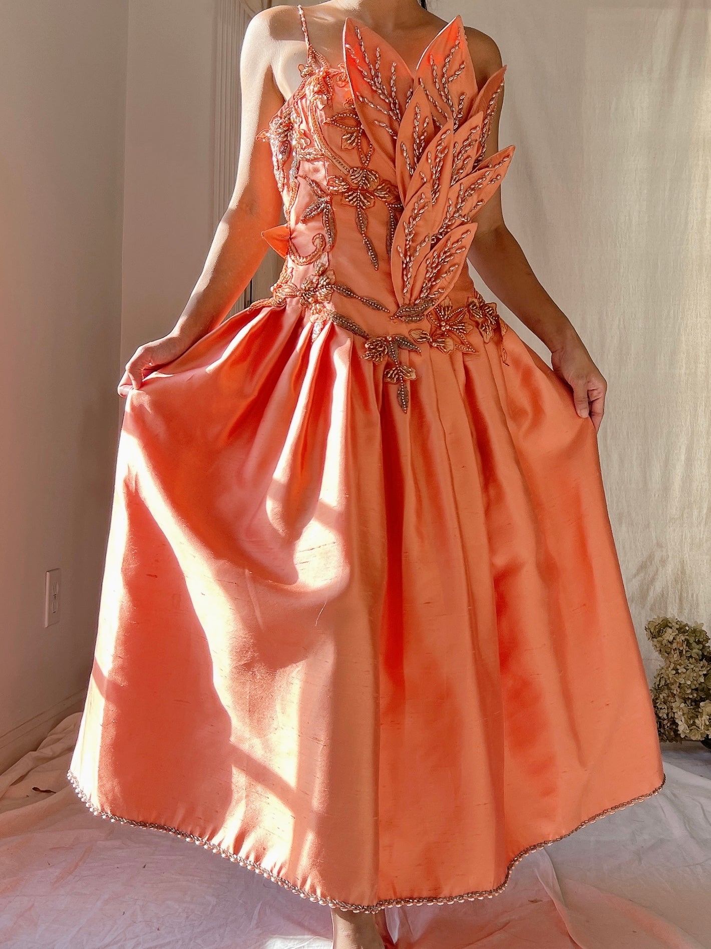Vintage Structural Sherbet Dress - M