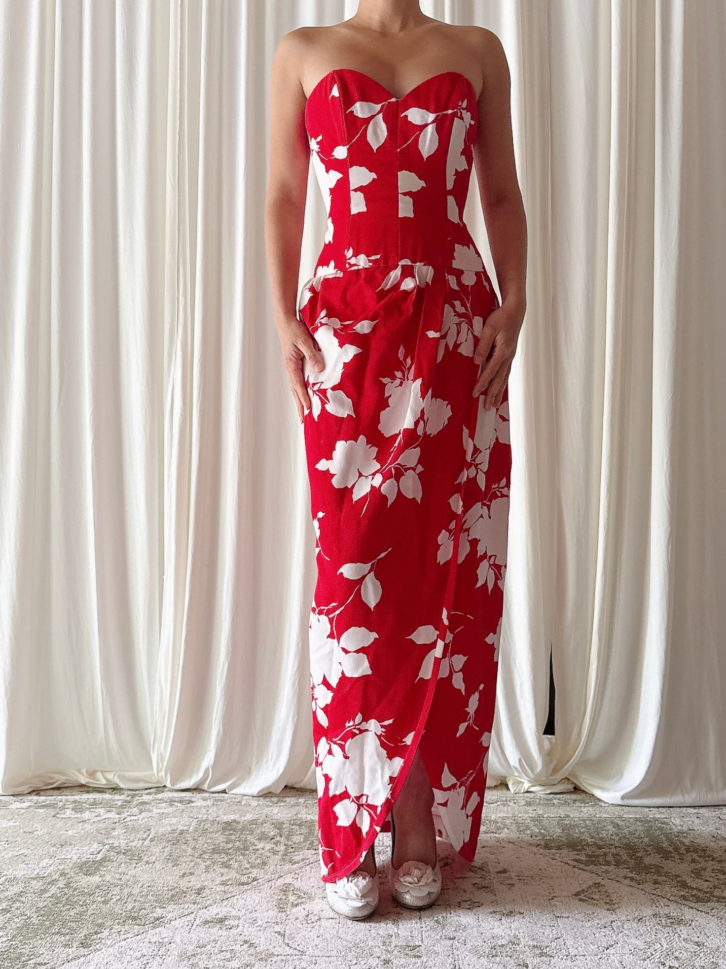 Vintage Victor Costa Red Dress - Size 2