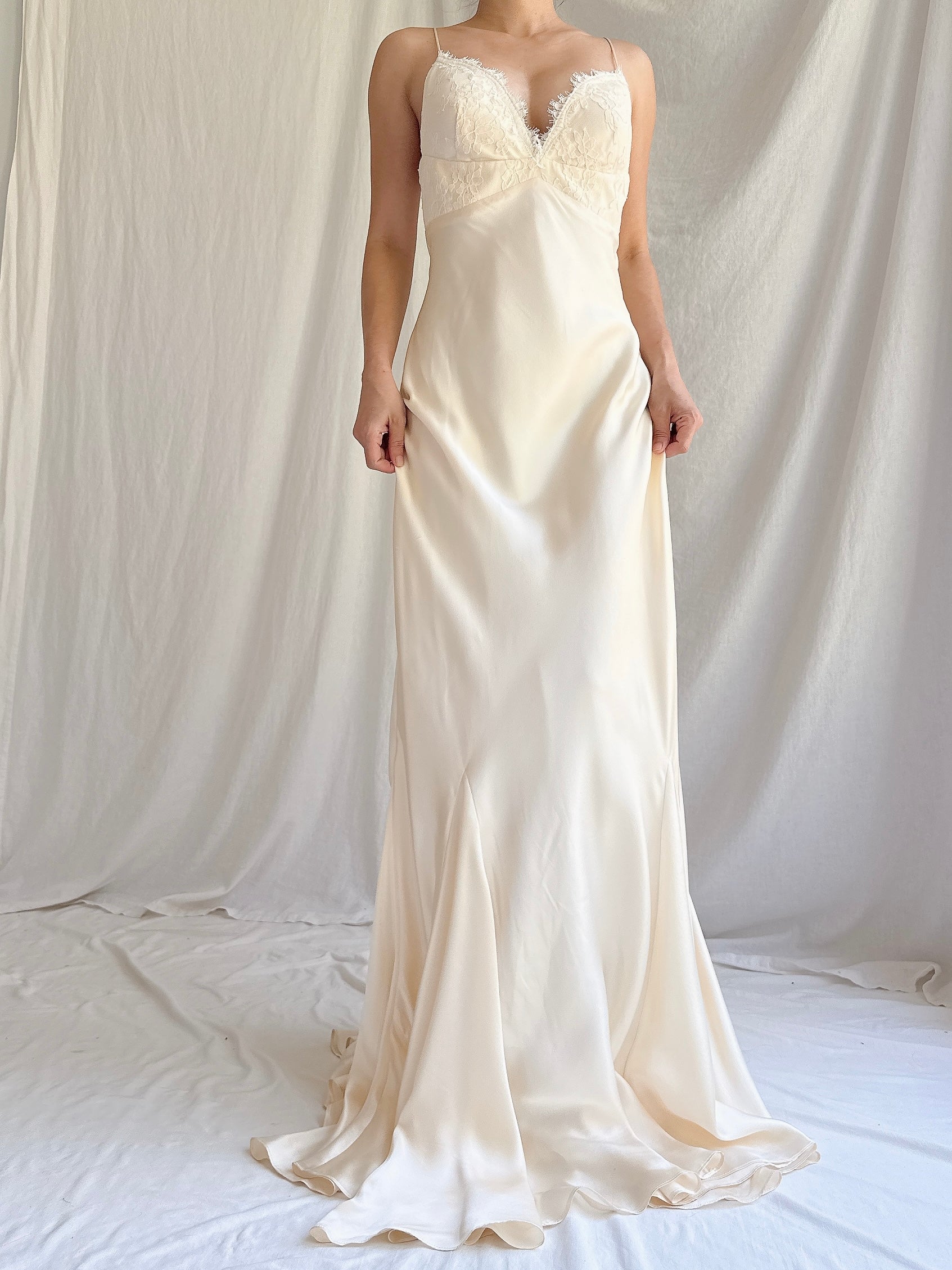 Vintage Silk Bias Cut Dress - S