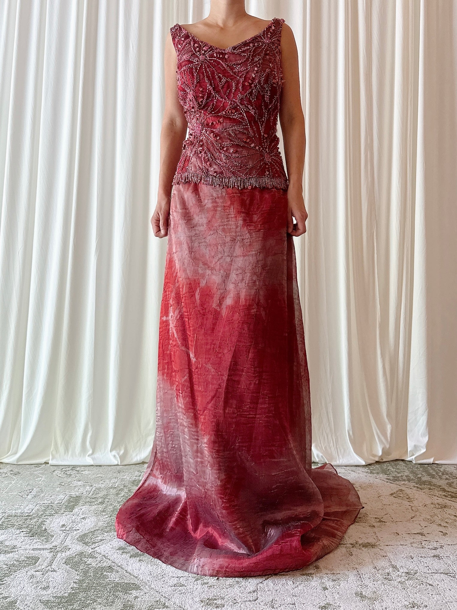 Vintage Musani Couture Red 2 Piece Set - IT 46