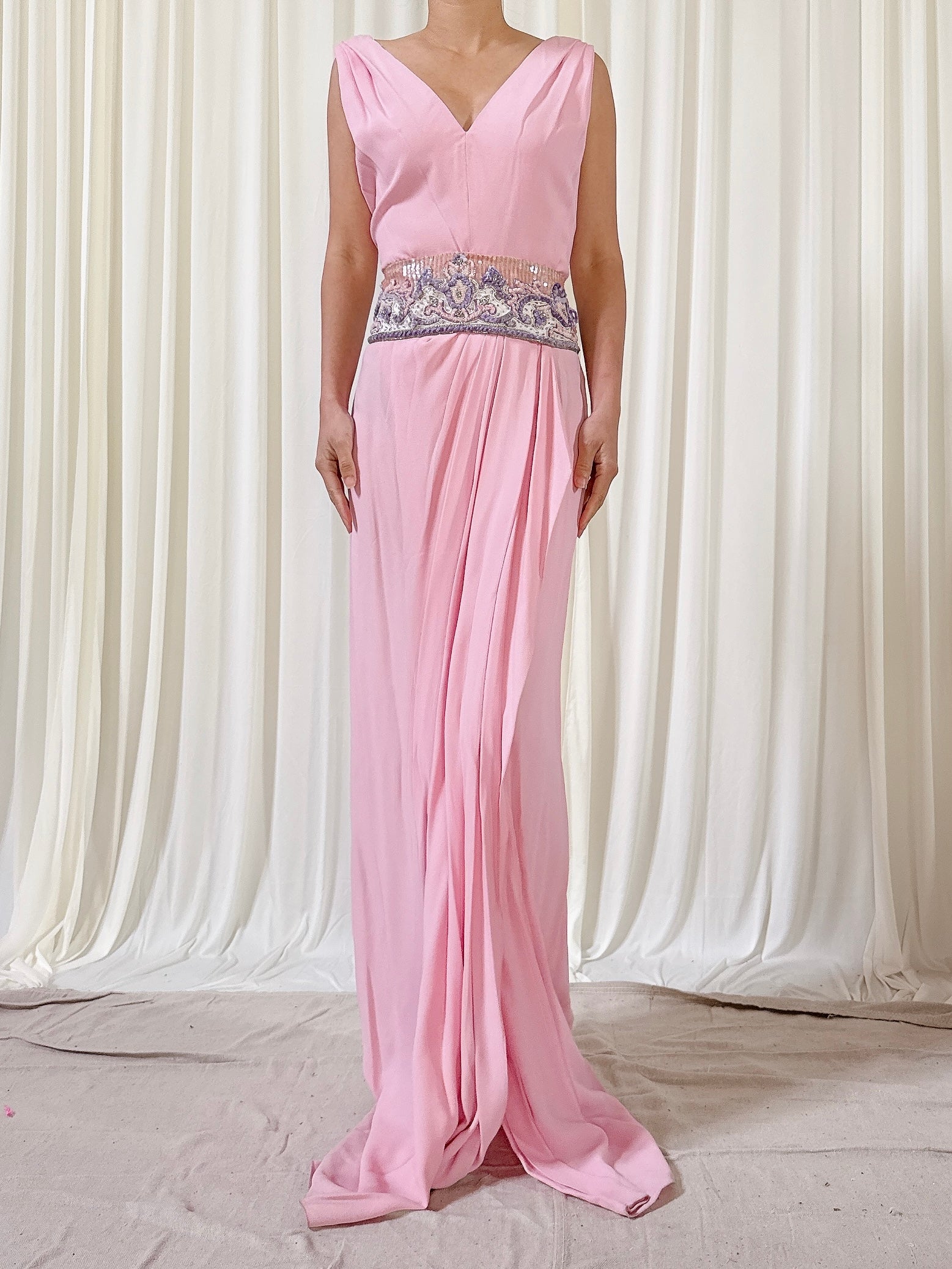 Vintage Pink Rayon Dress - M/10