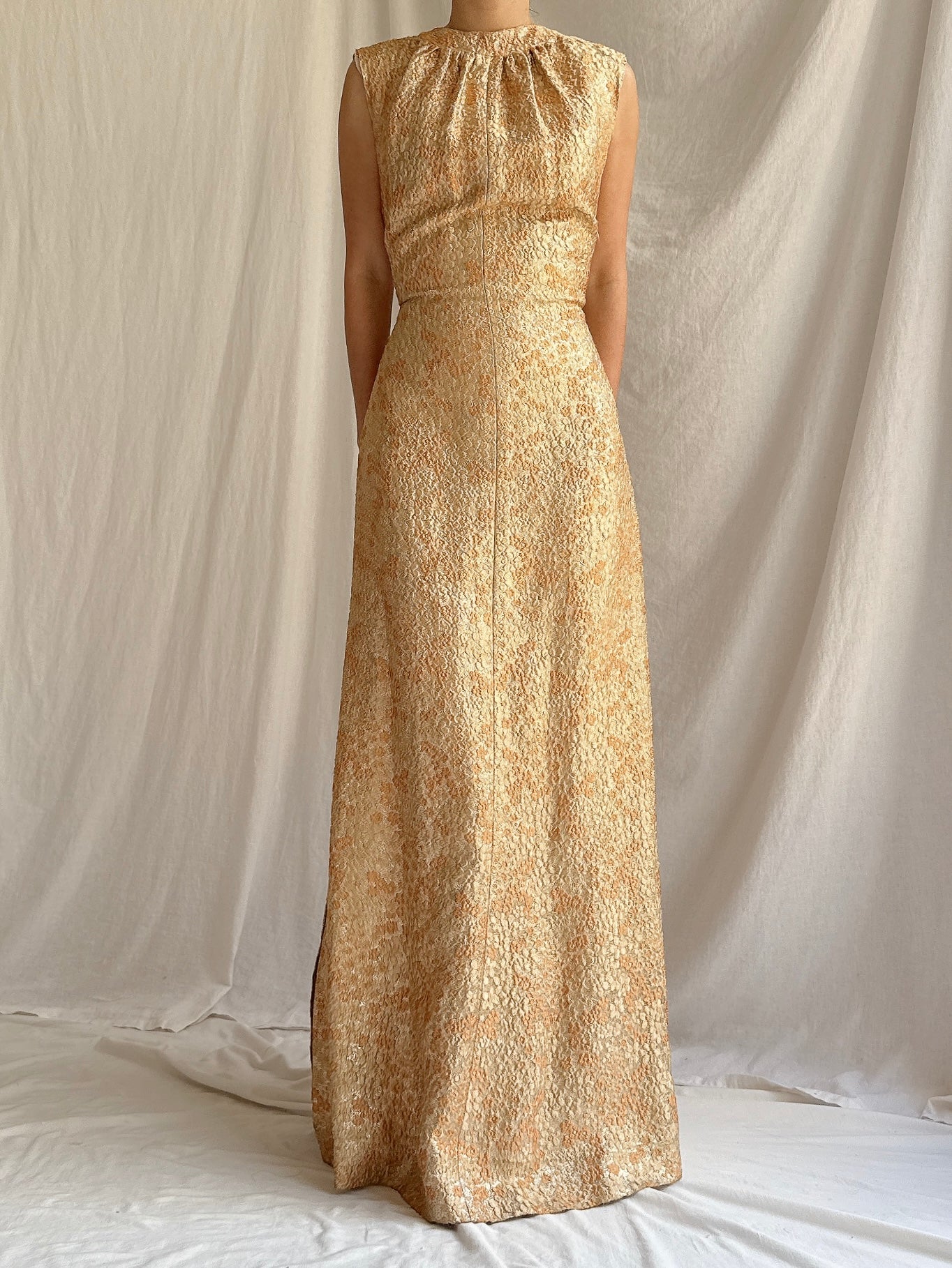 1960s Lurex Brocade Gown - S/M