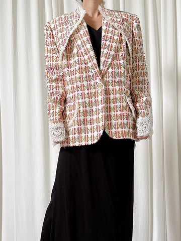 Vintage Terry White Orange Jacket - US 14