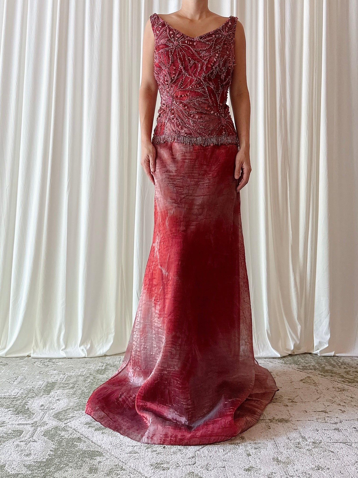 Vintage Musani Couture Red 2 Piece Set - IT 46