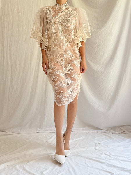 1980s Silk Beaded Jacket/Mini-Dress - M | G O S S A M E R