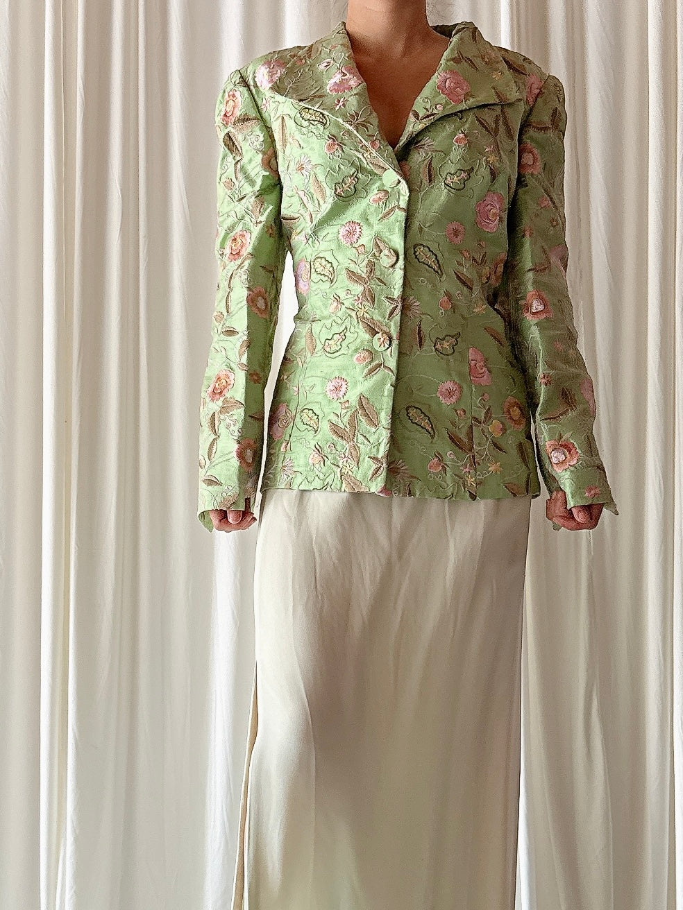 Vintage Paul Vasseur Floral 2 Piece Set - Size 40