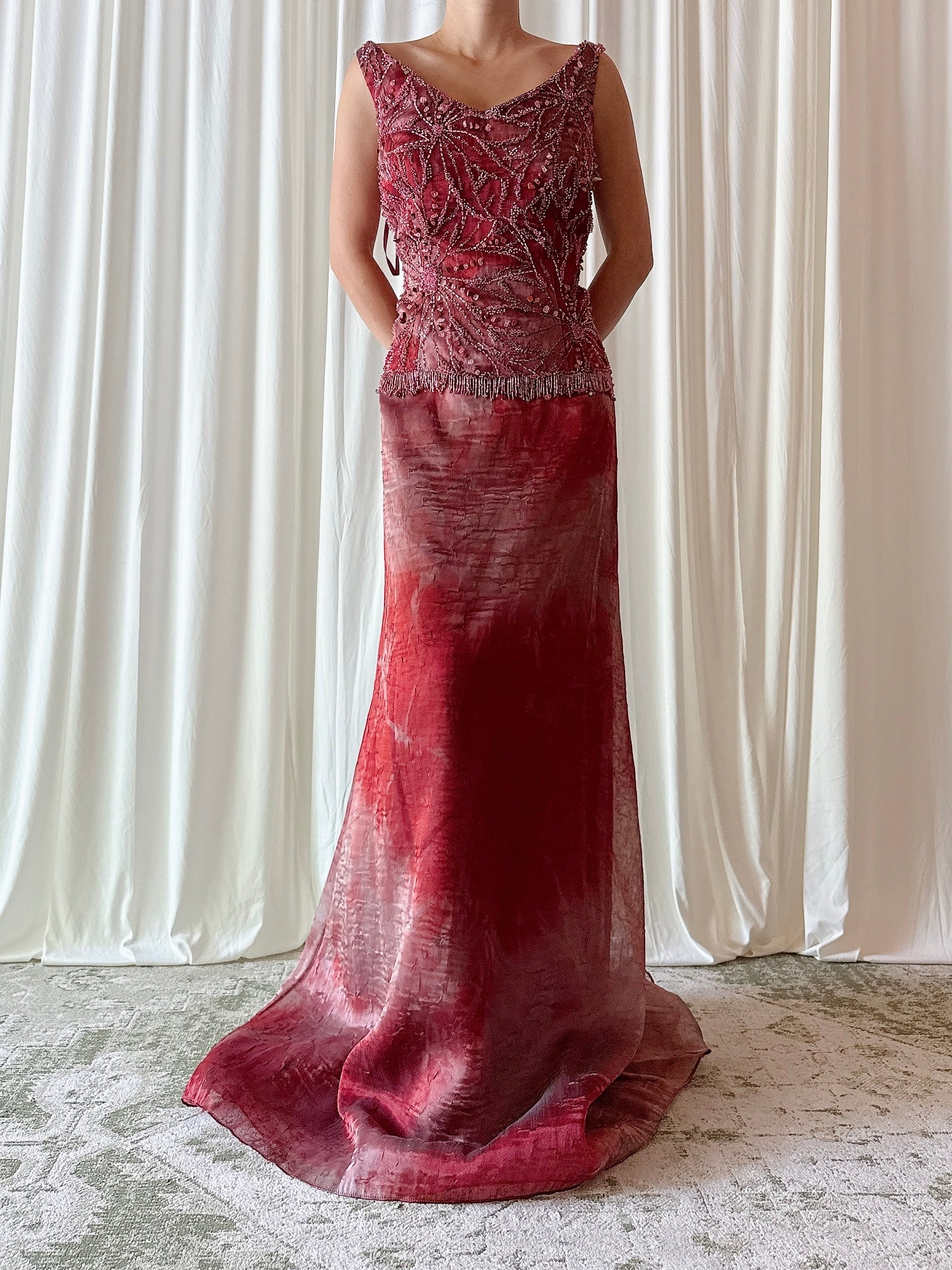 Vintage Musani Couture Red 2 Piece Set - IT 46