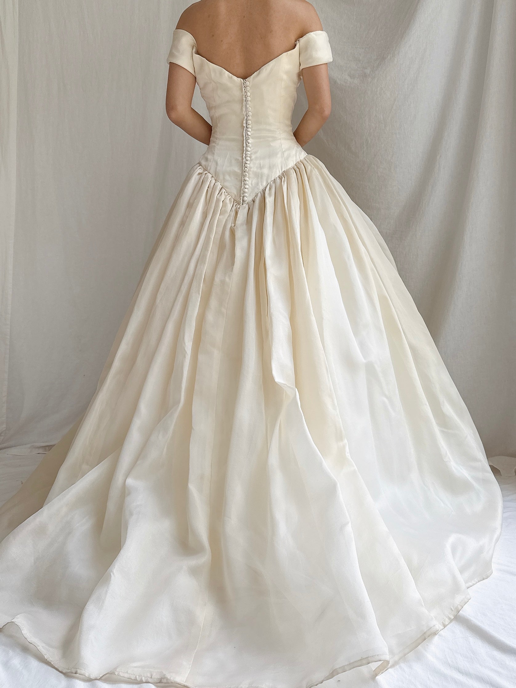 Vintage Silk Organza Gown - S/M