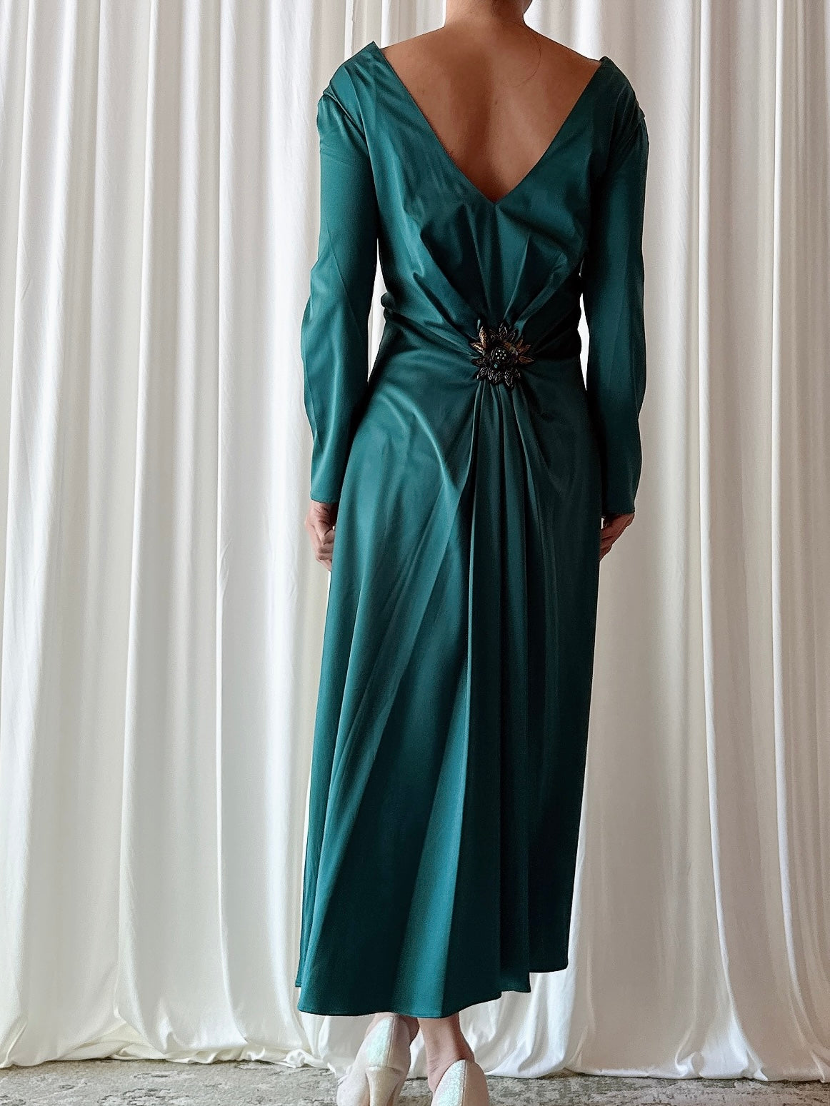 Vintage Futura Green Dress - Size 44