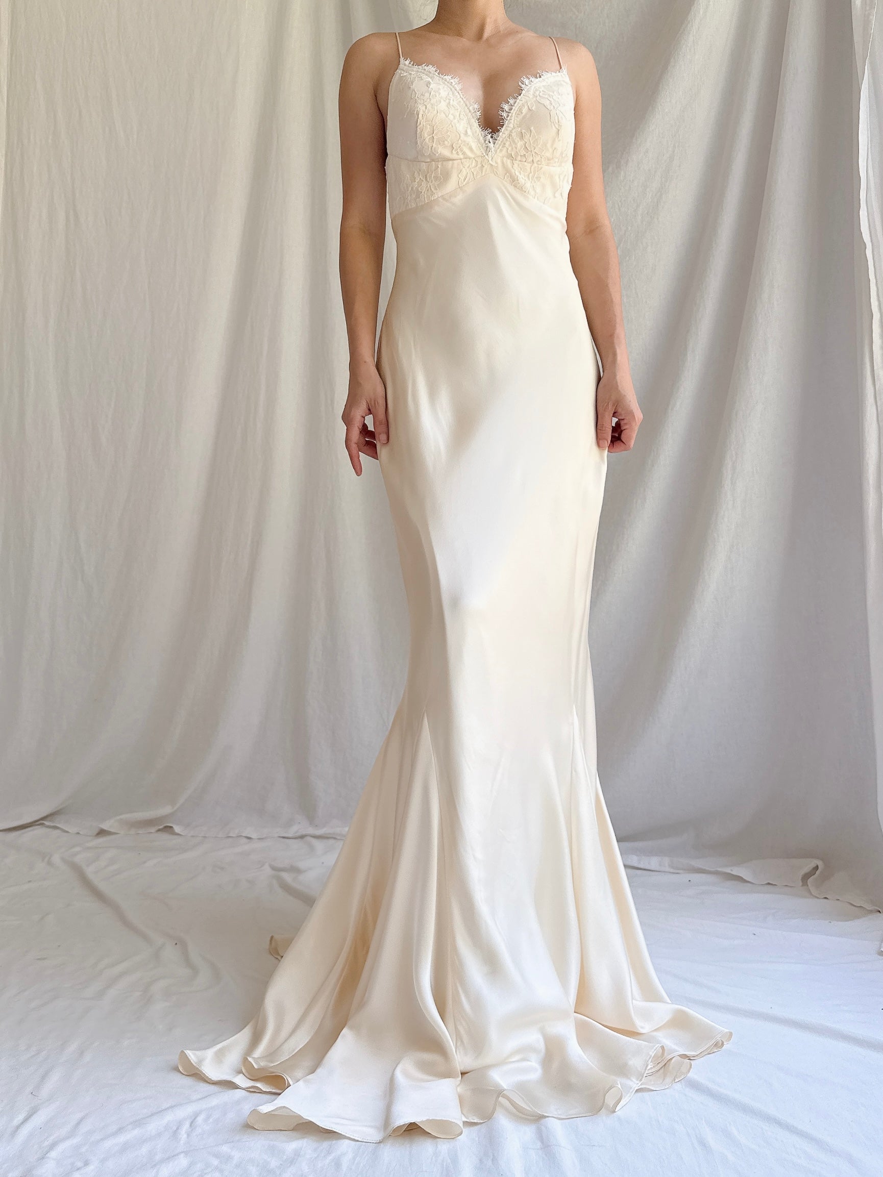 Vintage Silk Bias Cut Dress - S