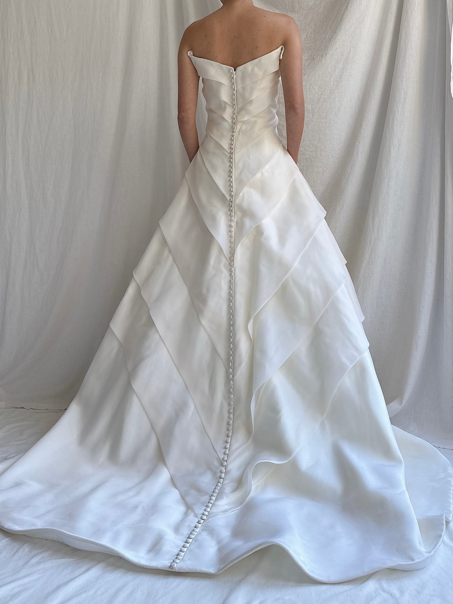 Vintage Robert Legere Silk Organza Gown - M